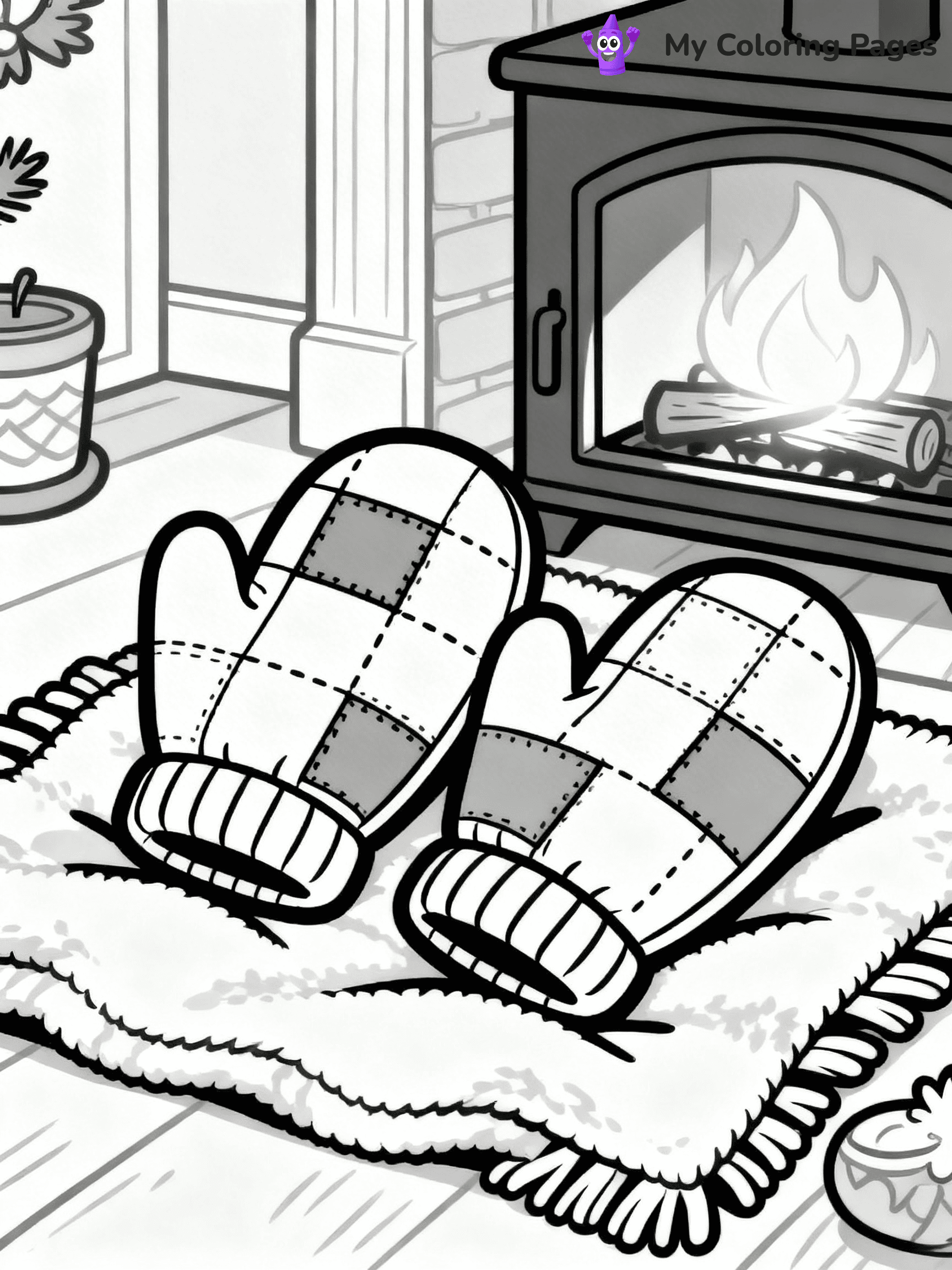 Mitten Coloring Pages - 12