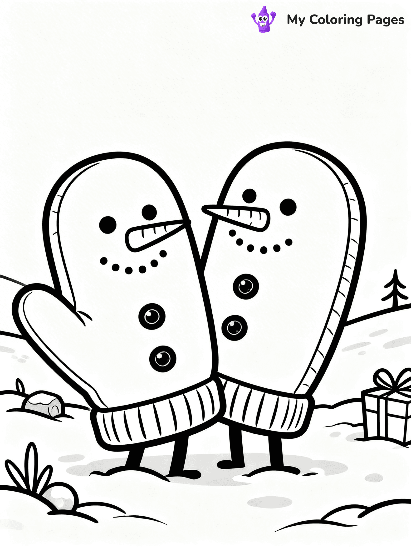 Mitten Coloring Pages - 9
