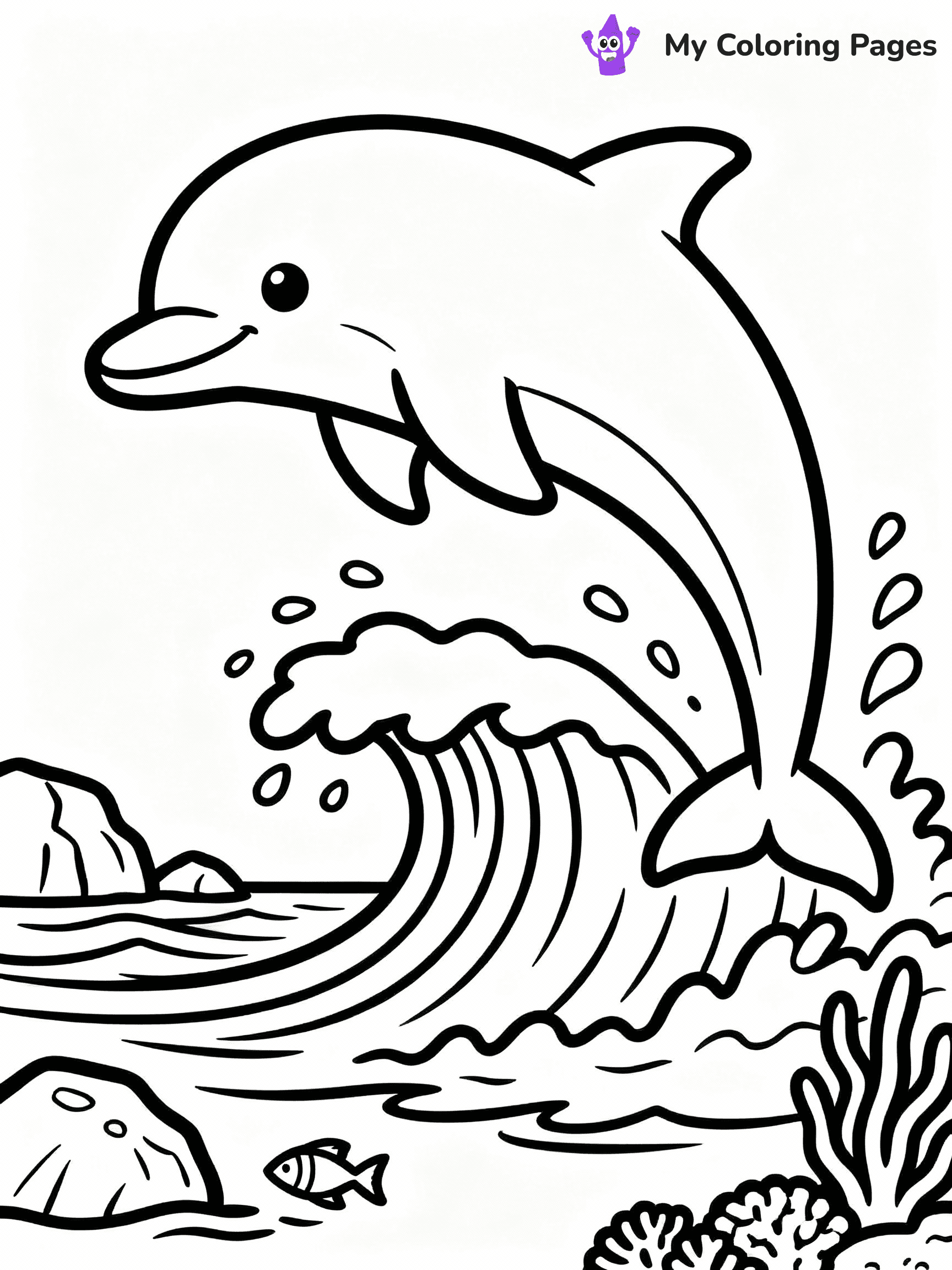 Dolphin Coloring Pages - 34