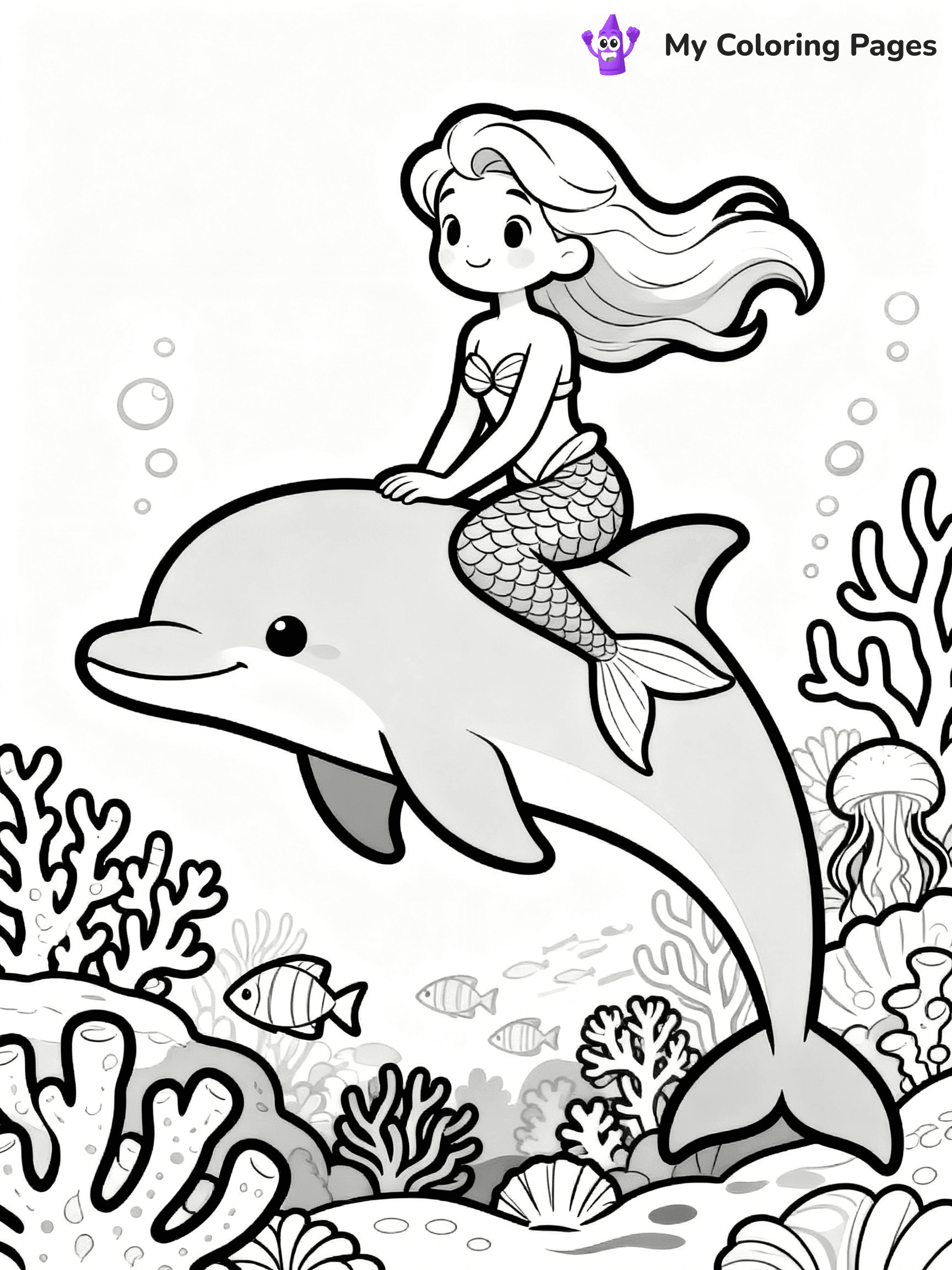 Dolphin Coloring Pages - 11