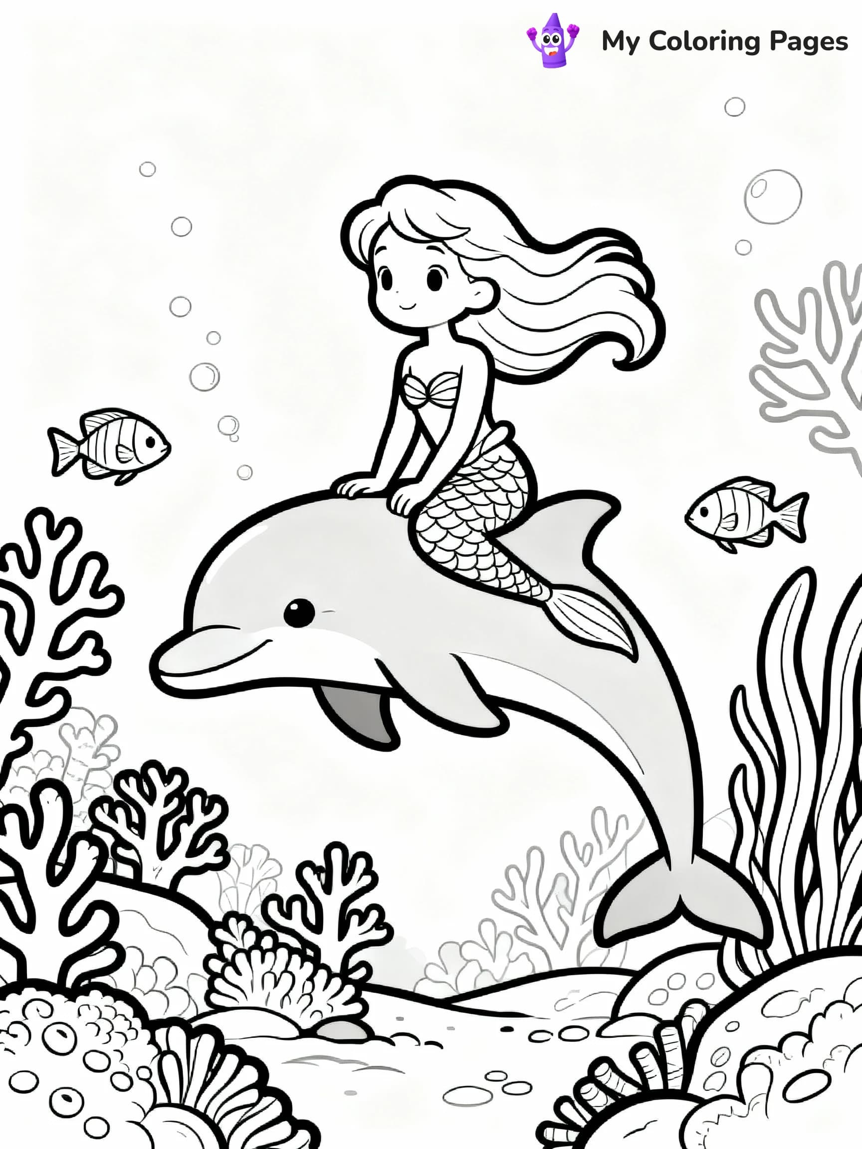 Dolphin Coloring Pages - 7