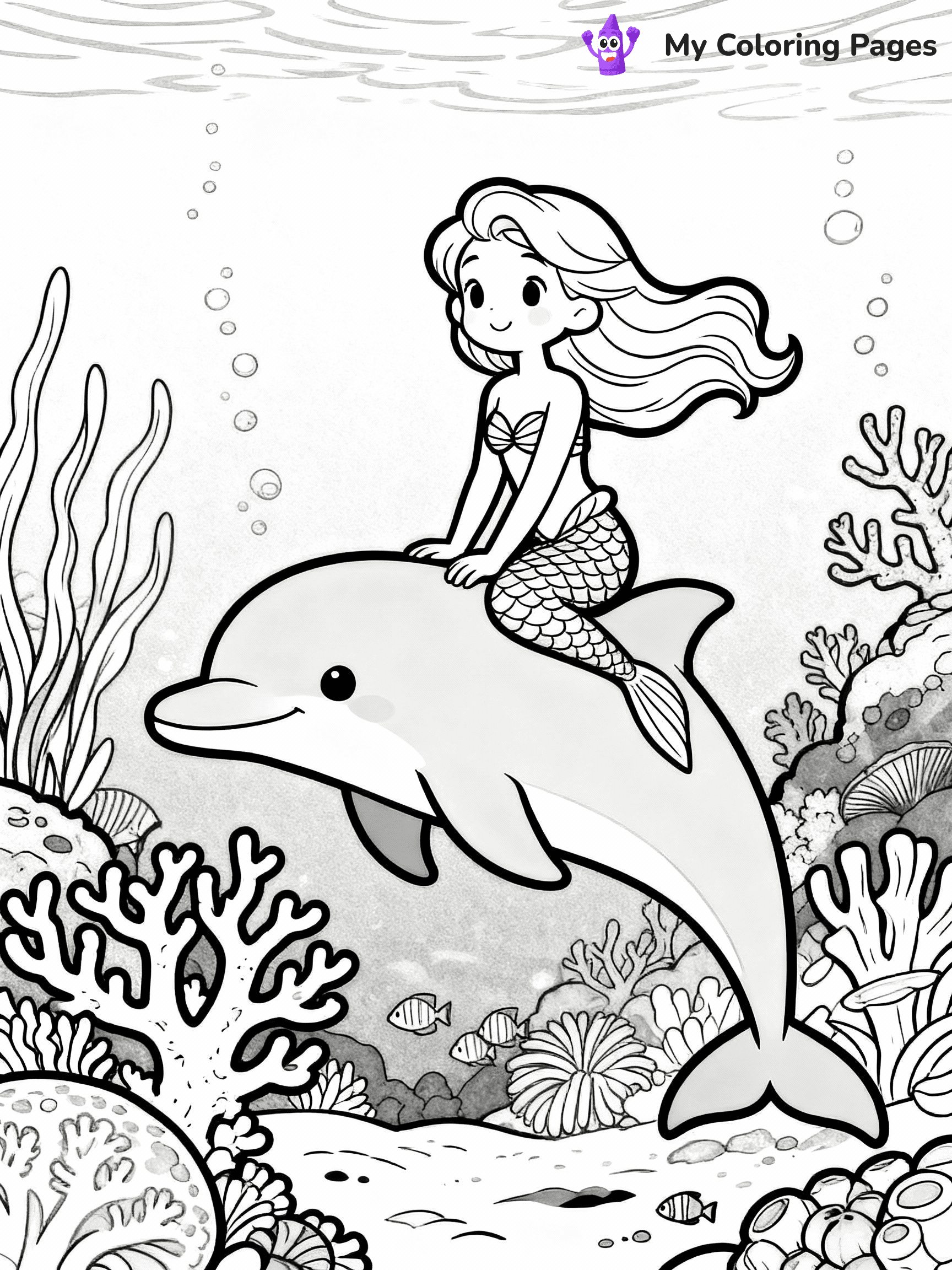 Dolphin Coloring Pages - 1