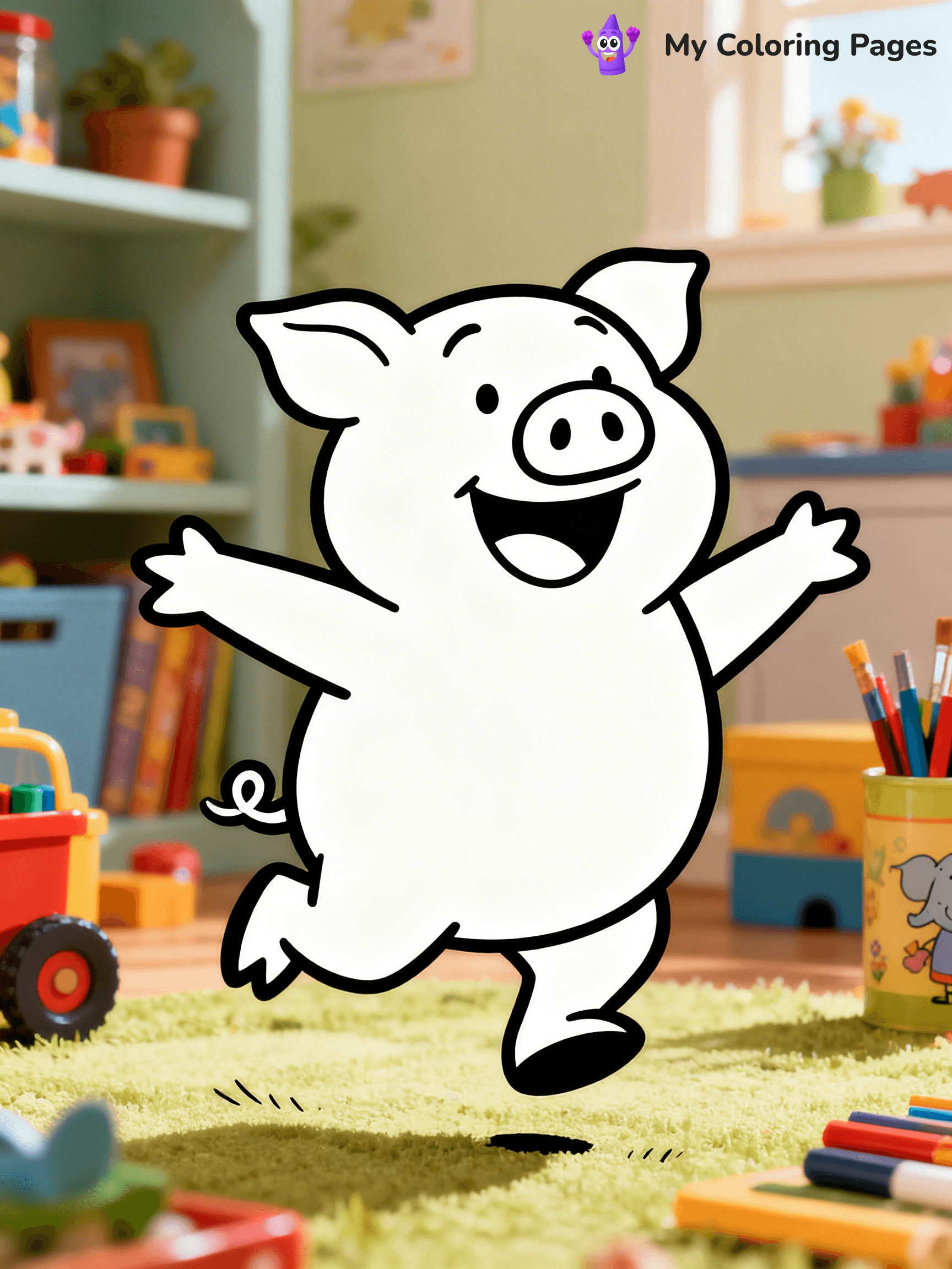 Elephant and Piggie Coloring Pages - 23