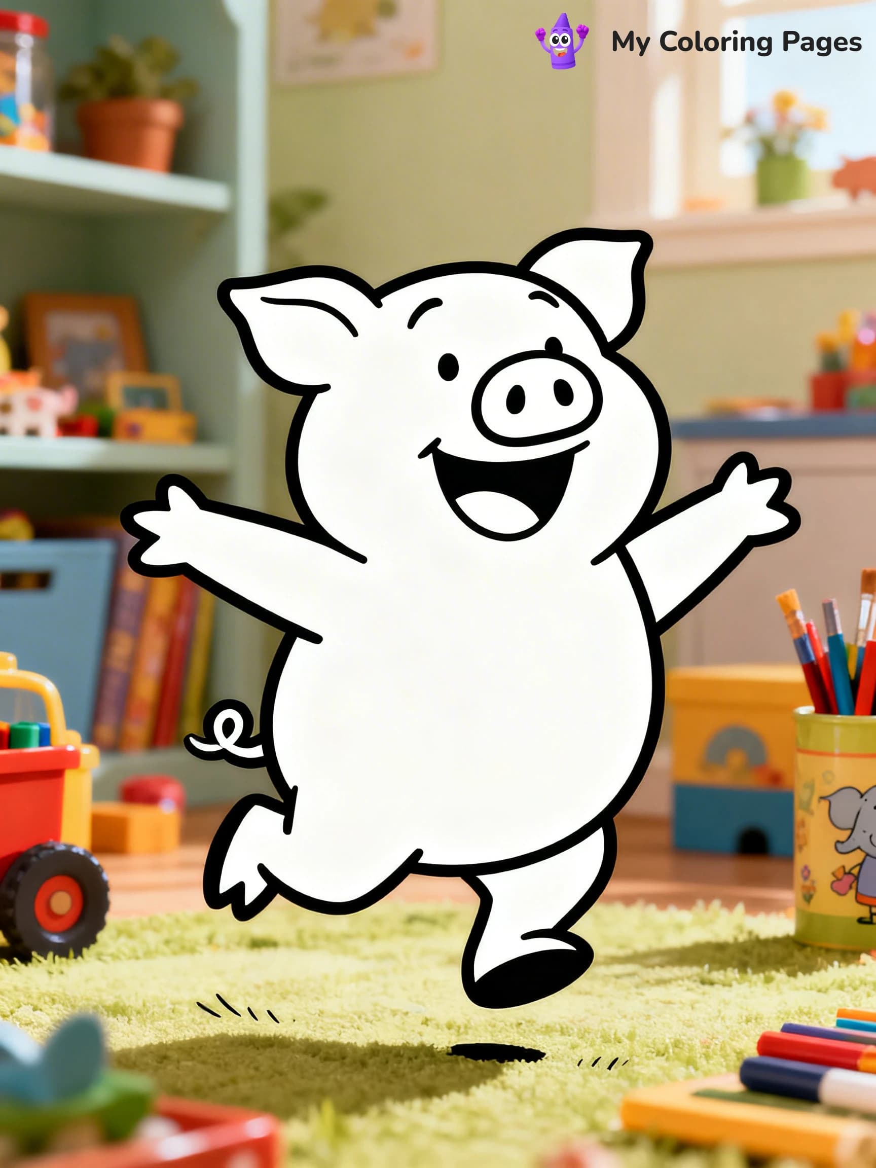 Elephant and Piggie Coloring Pages - 23