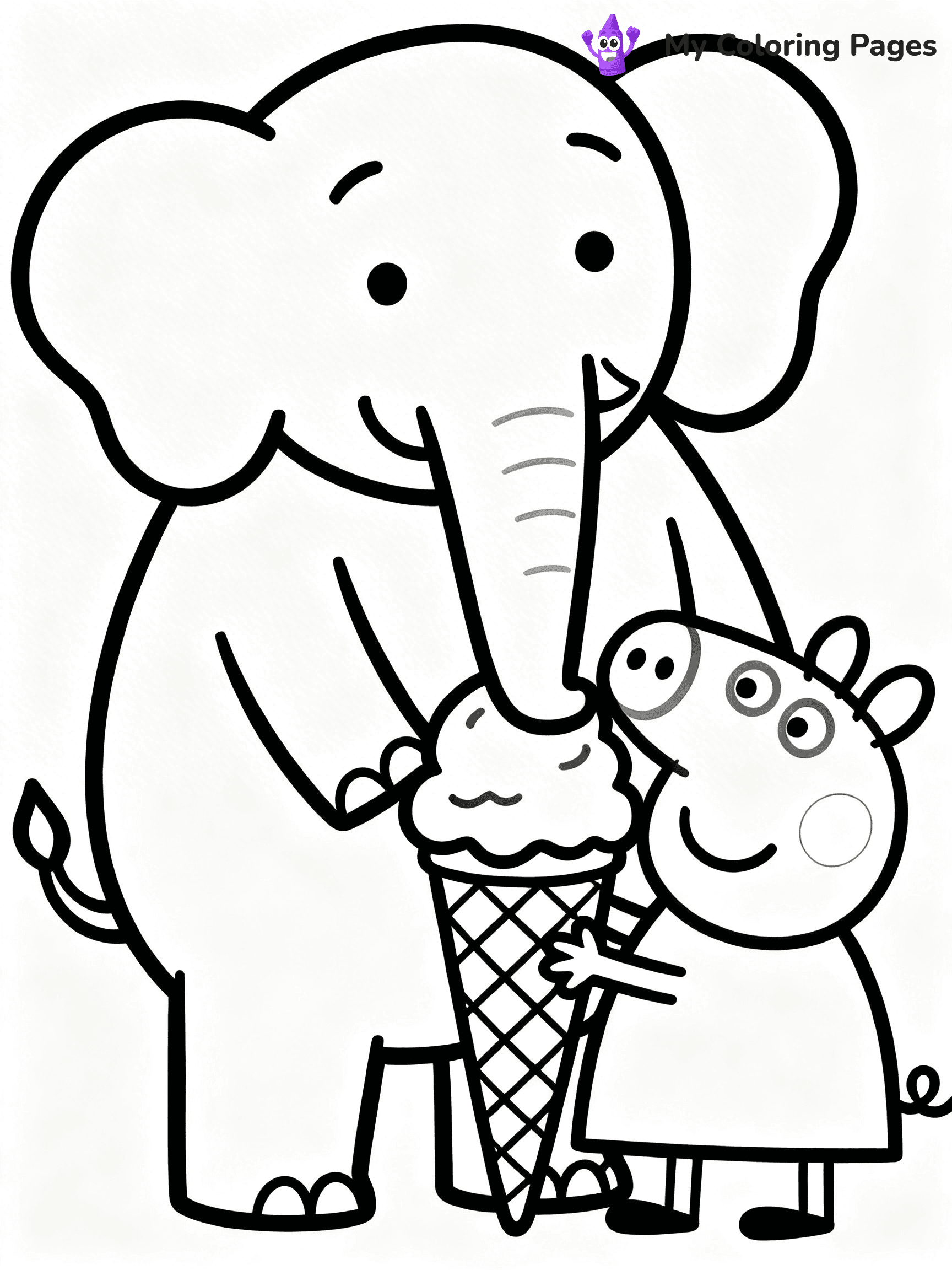 Elephant and Piggie Coloring Pages - 13