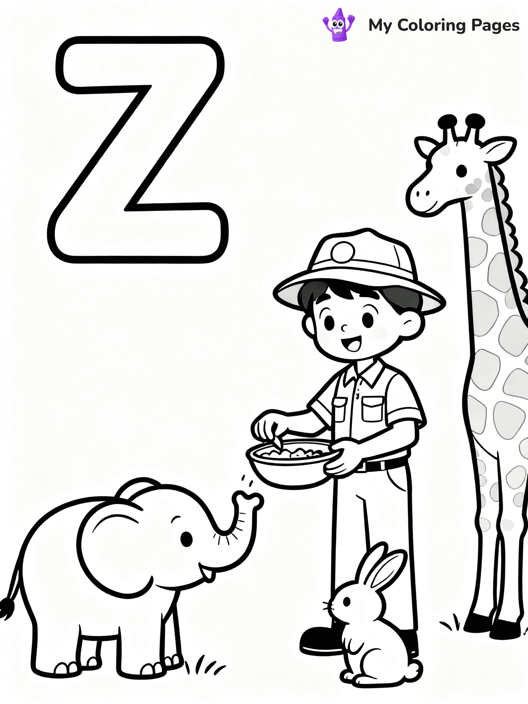 Letter Z Coloring Pages - 56