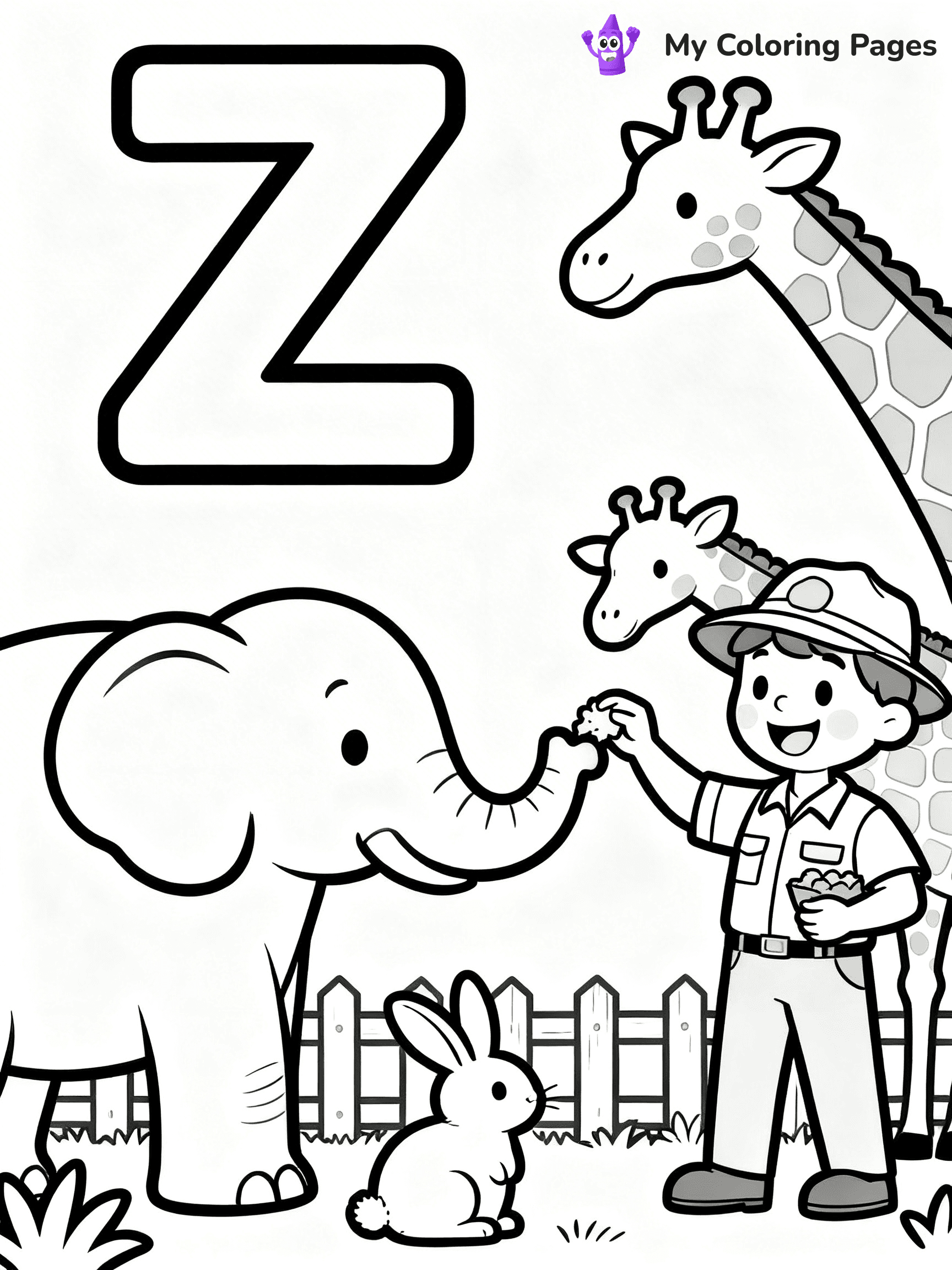 Letter Z Coloring Pages - 54