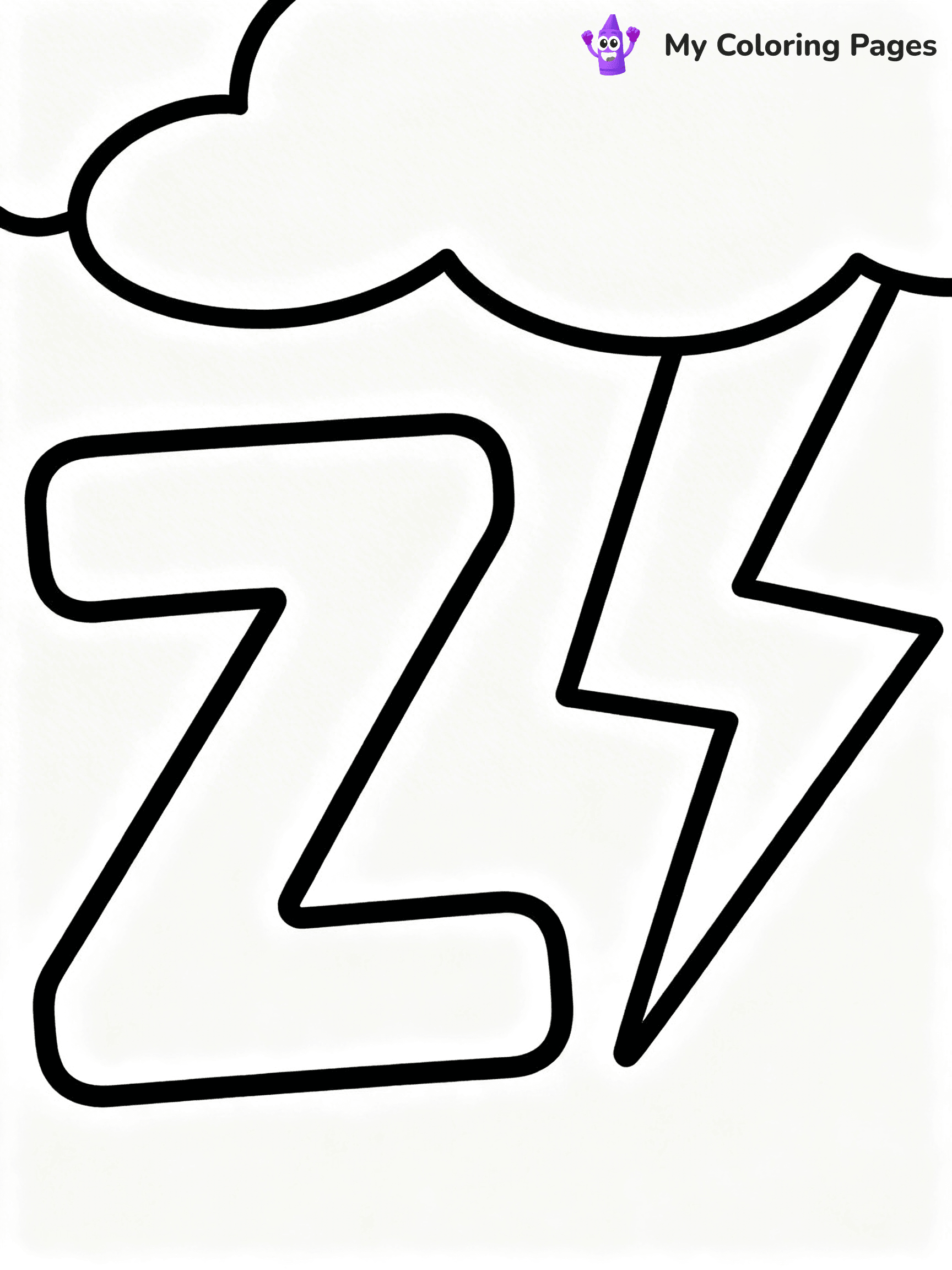 Letter Z Coloring Pages - 47