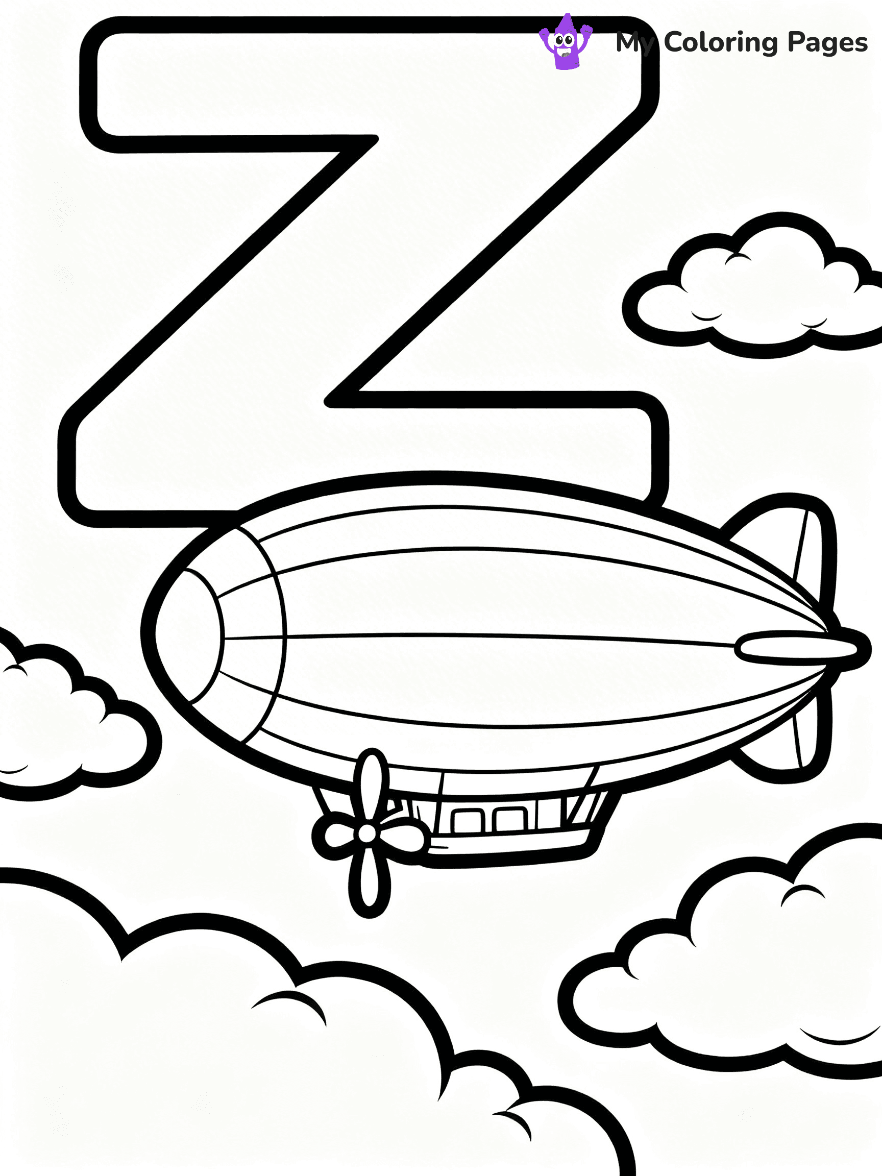 Letter Z Coloring Pages - 37