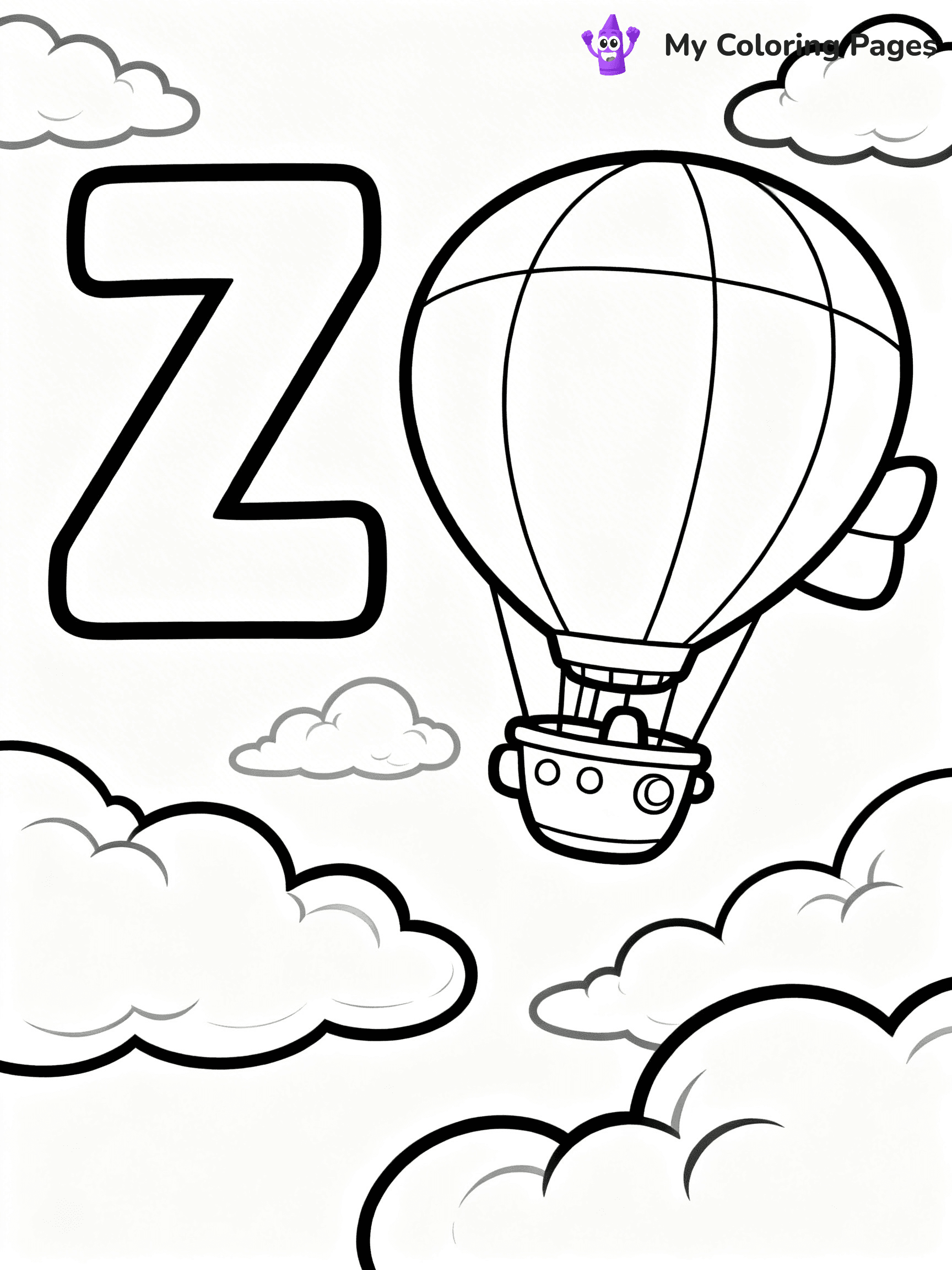 Letter Z Coloring Pages - 36