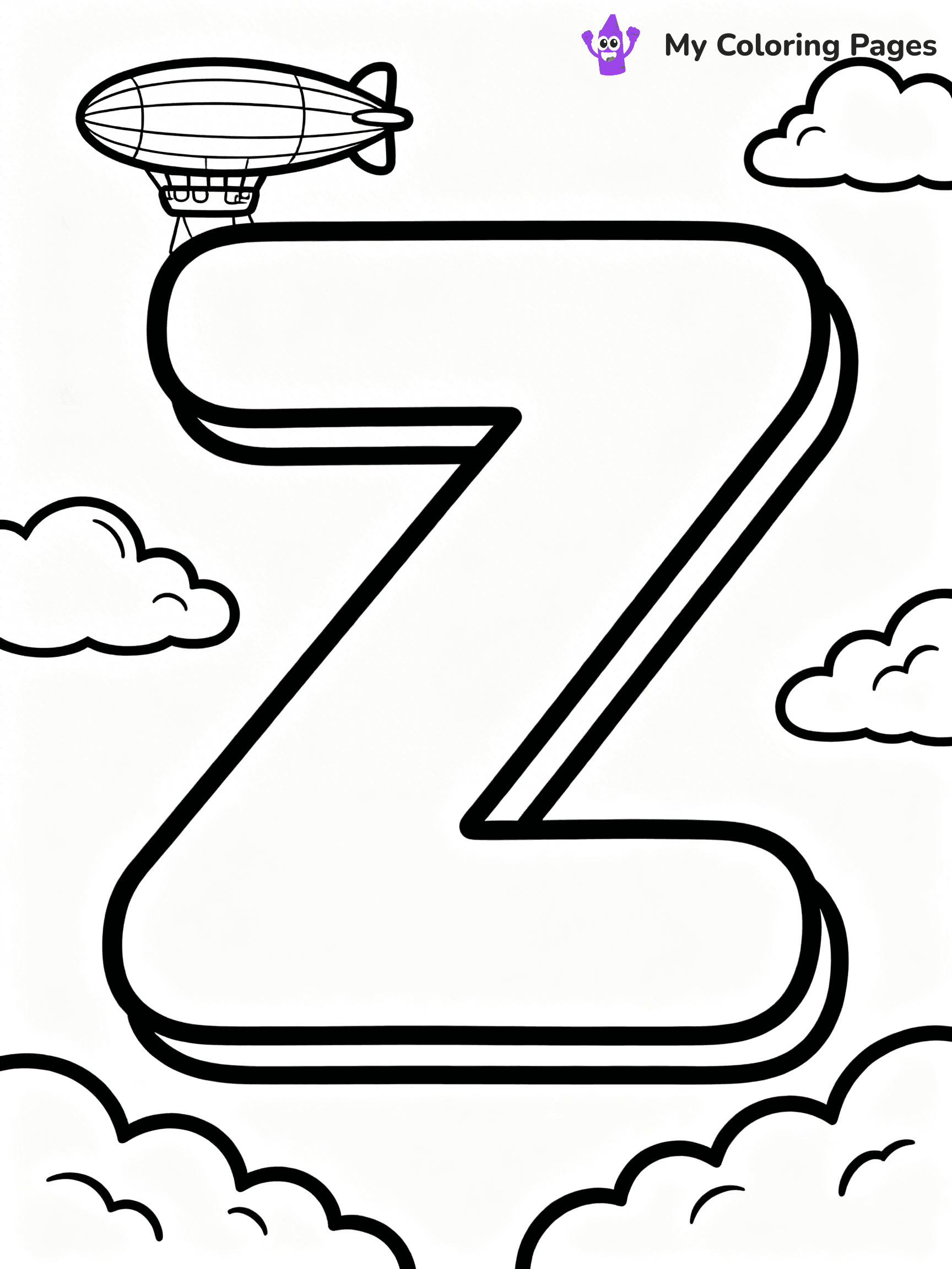 Letter Z Coloring Pages - 35