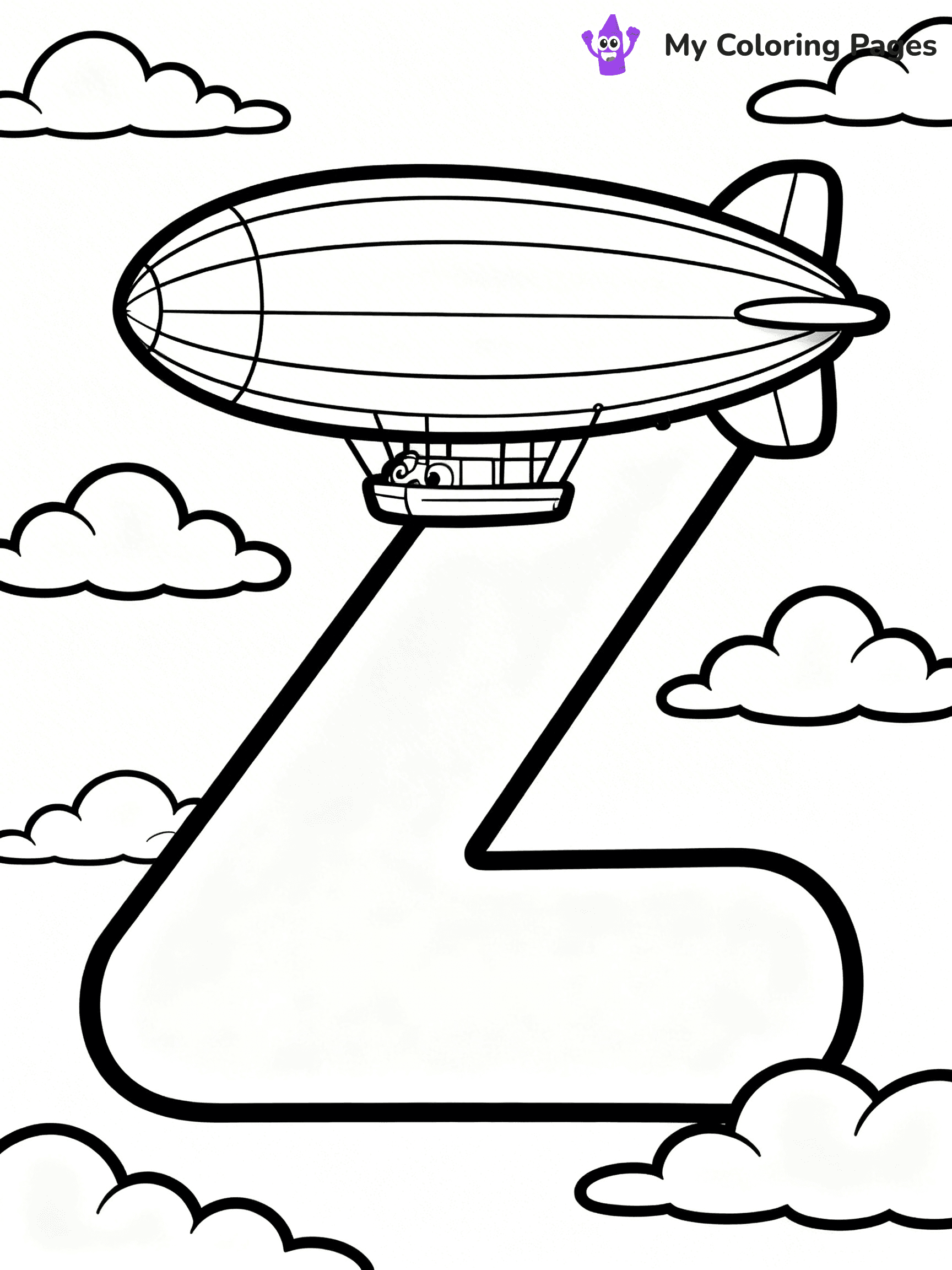 Letter Z Coloring Pages - 34