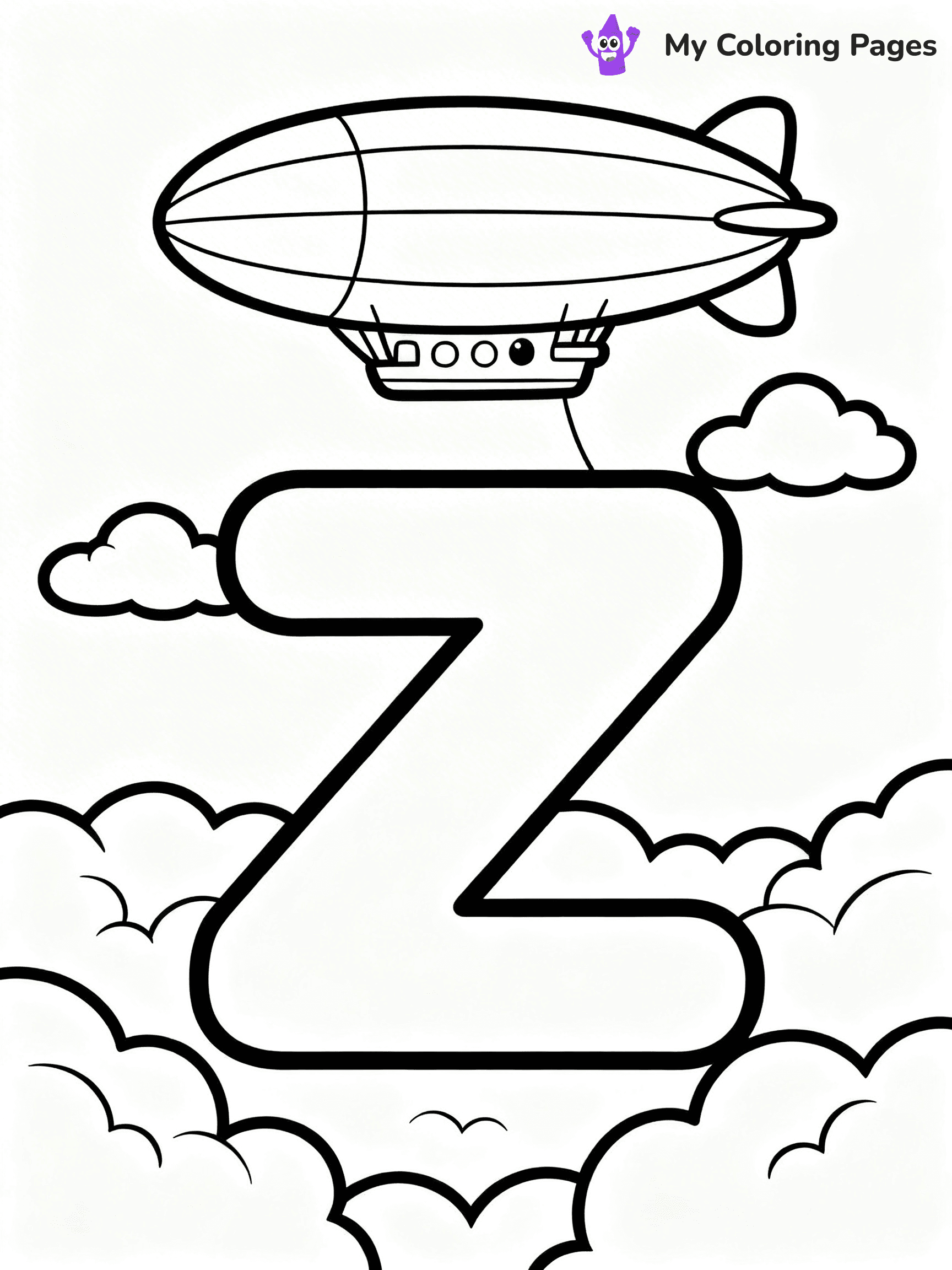 Letter Z Coloring Pages - 32