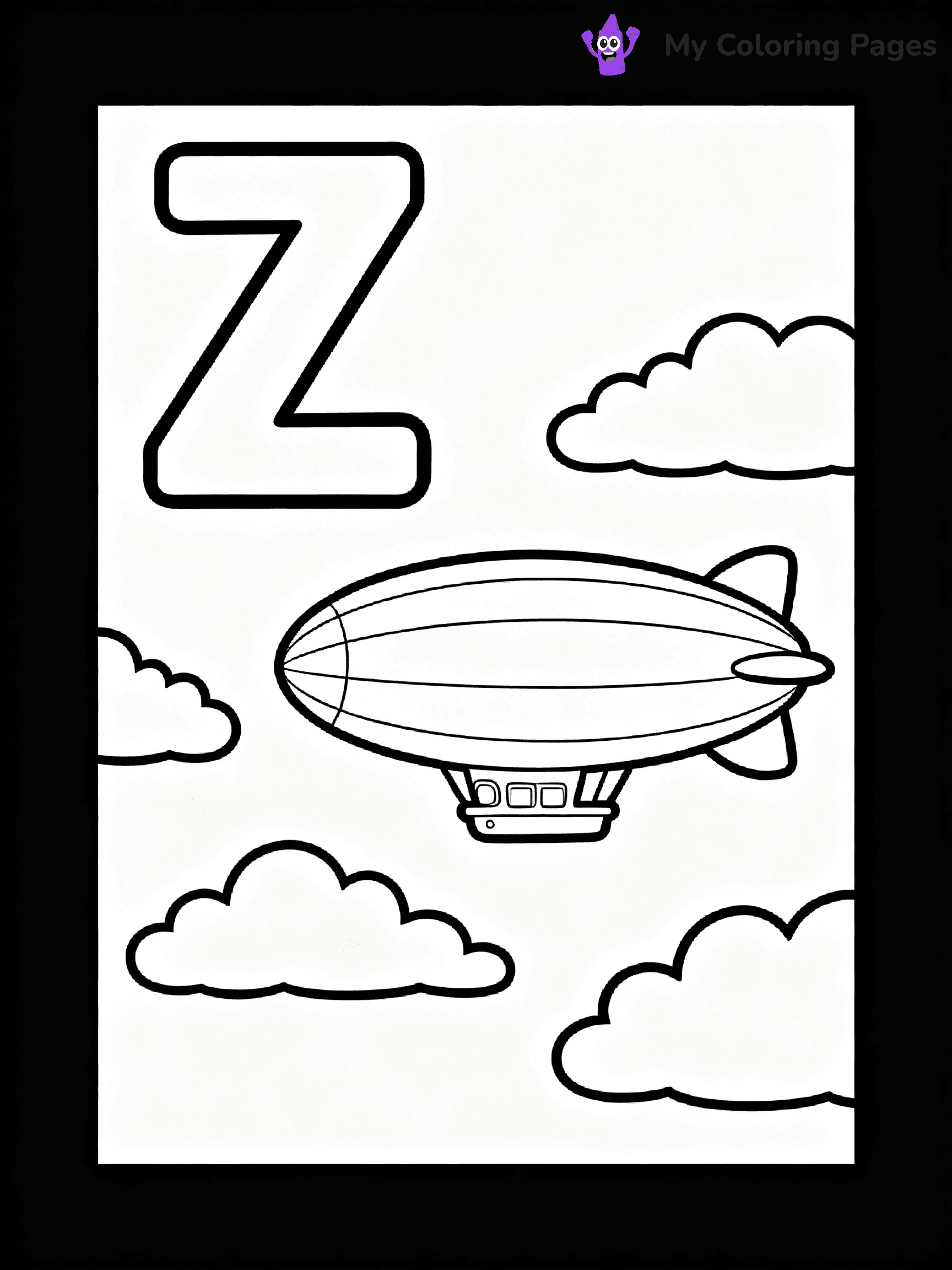 Letter Z Coloring Pages - 31