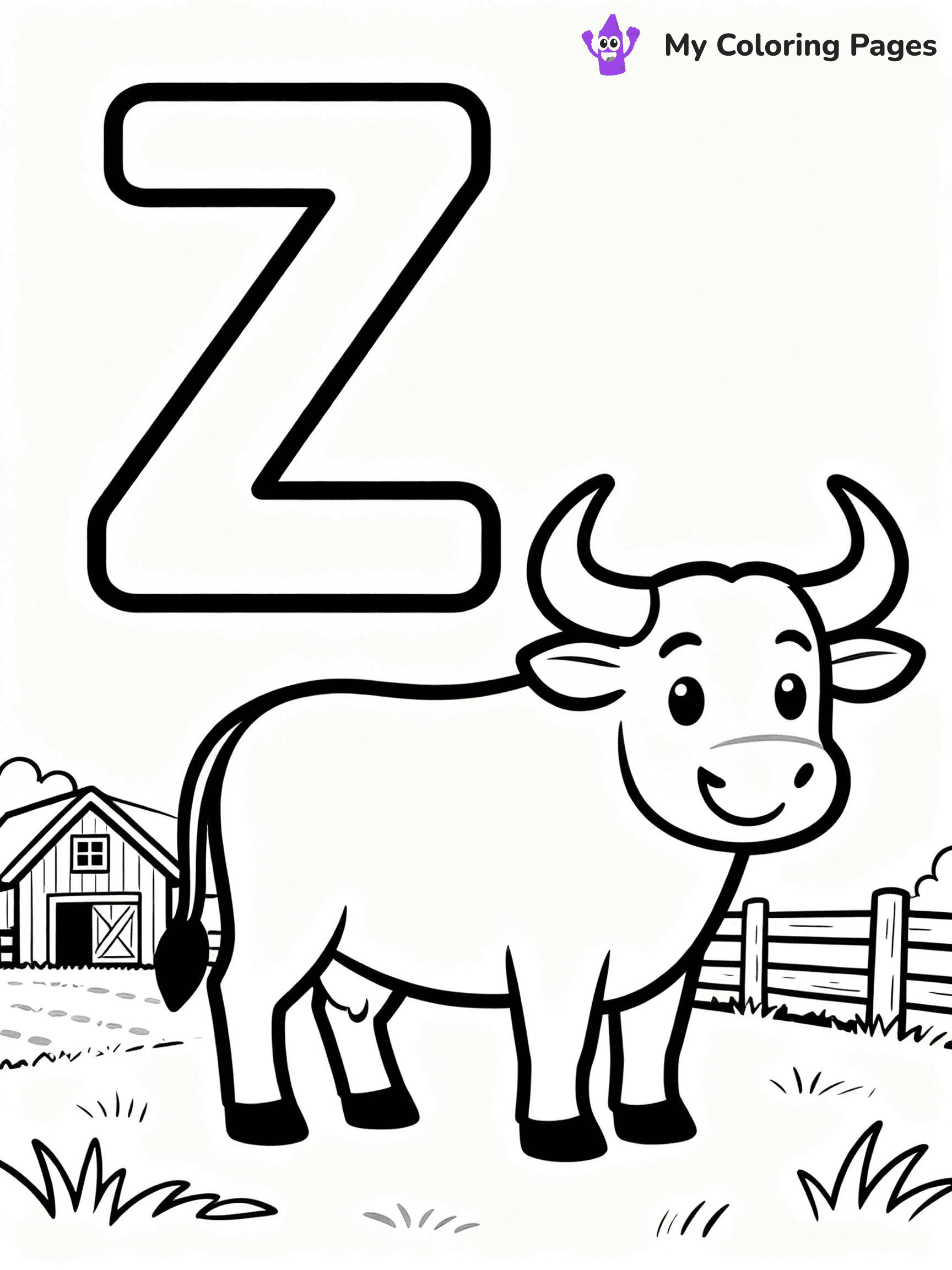 Letter Z Coloring Pages - 27