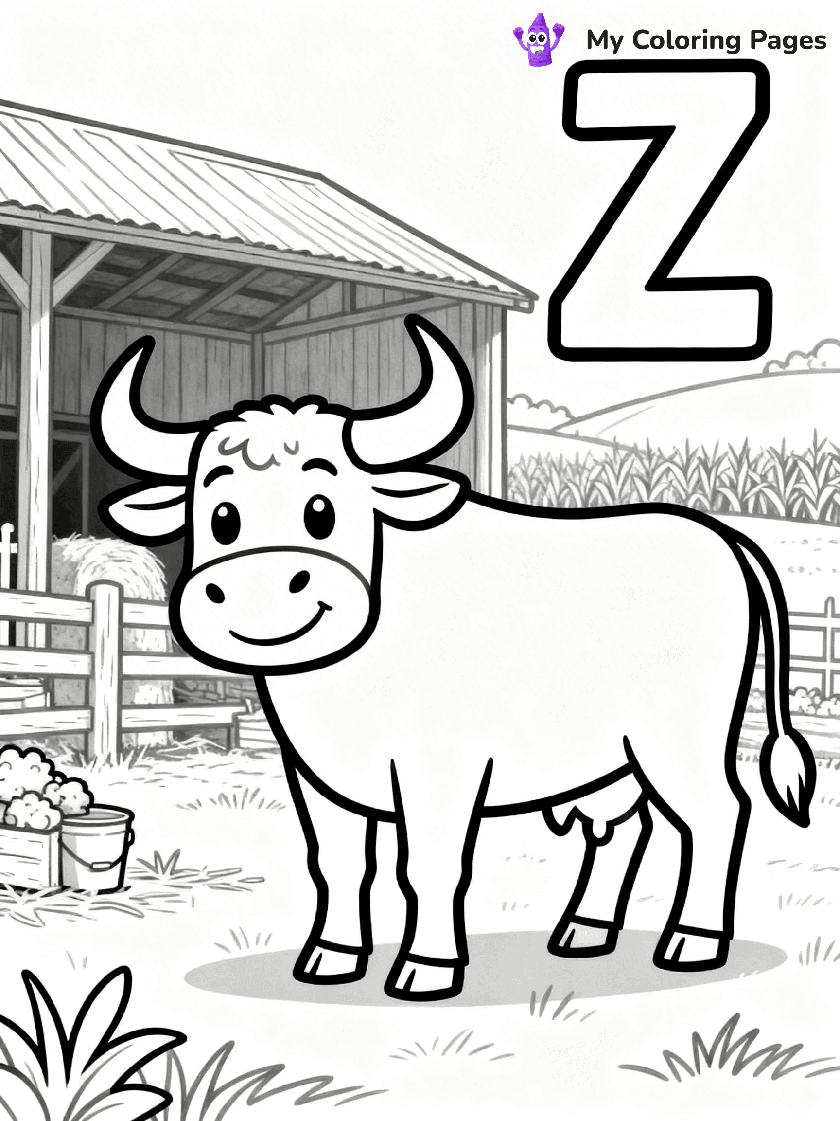 Letter Z Coloring Pages - 24