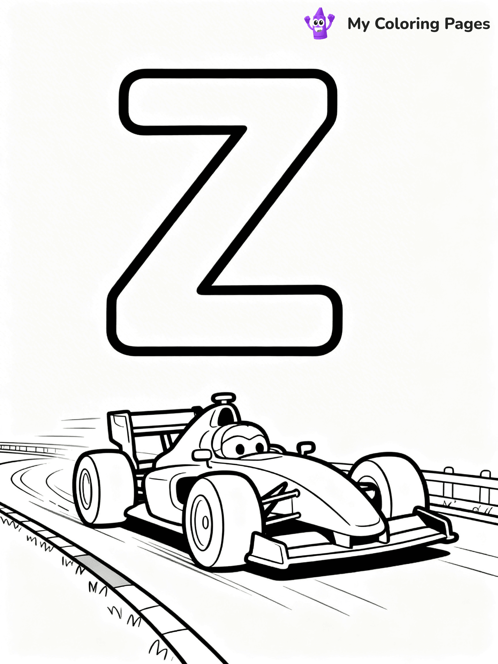 Letter Z Coloring Pages - 14