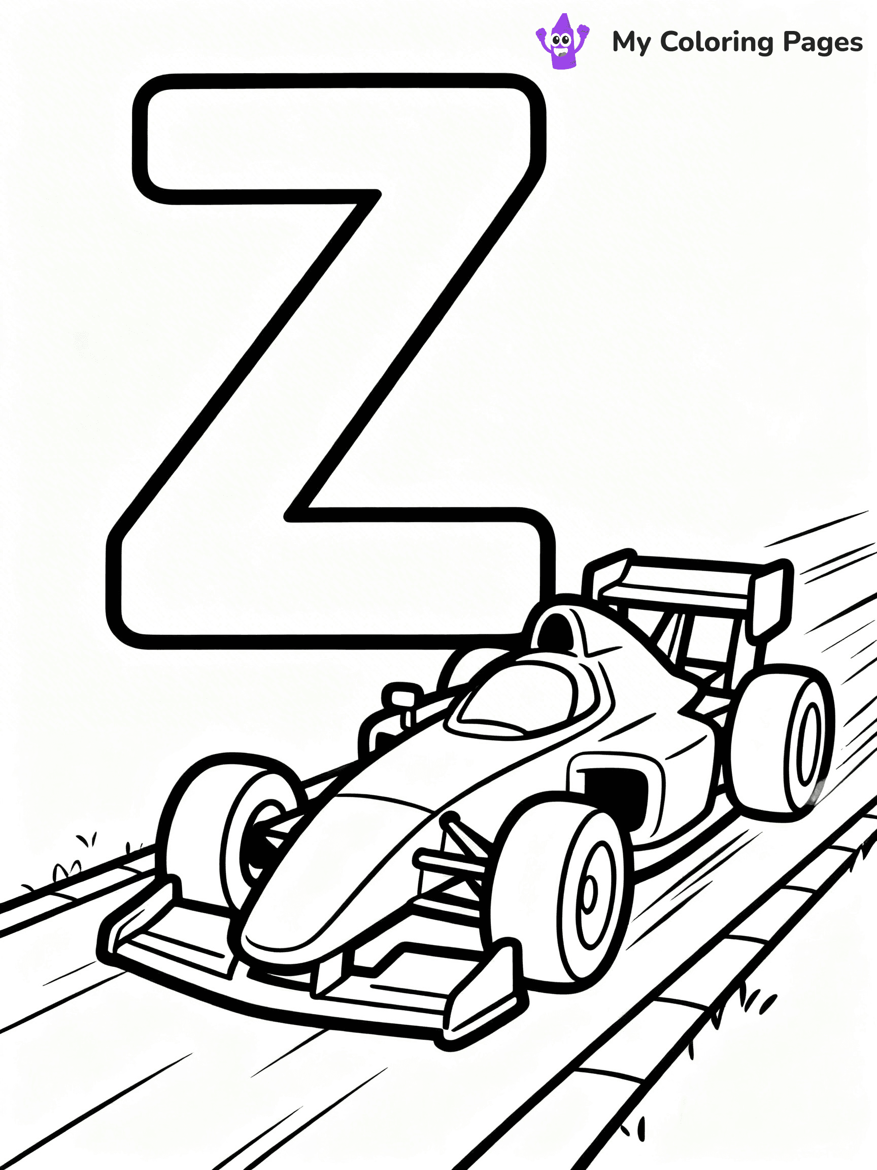 Letter Z Coloring Pages - 12
