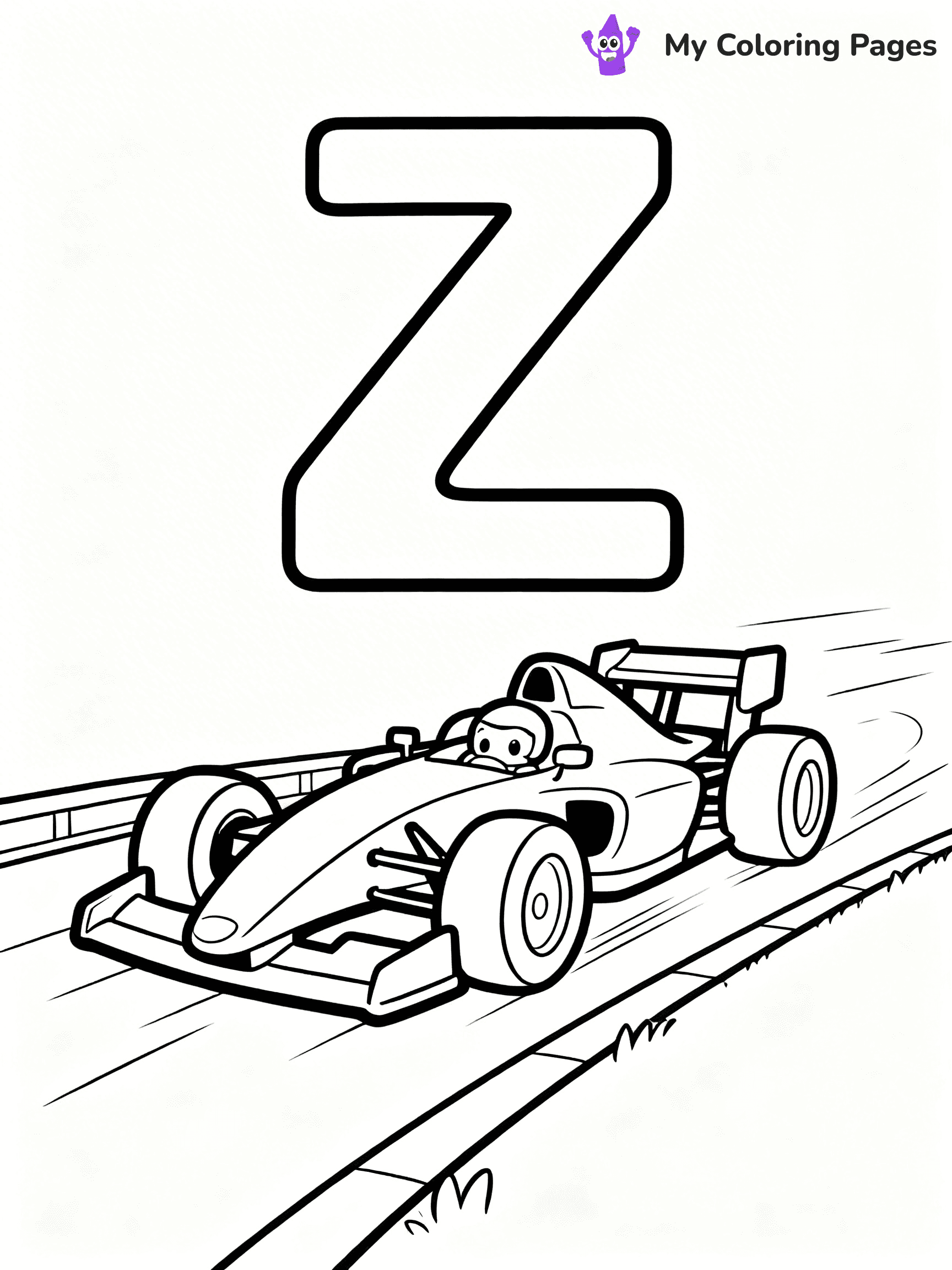 Letter Z Coloring Pages - 11