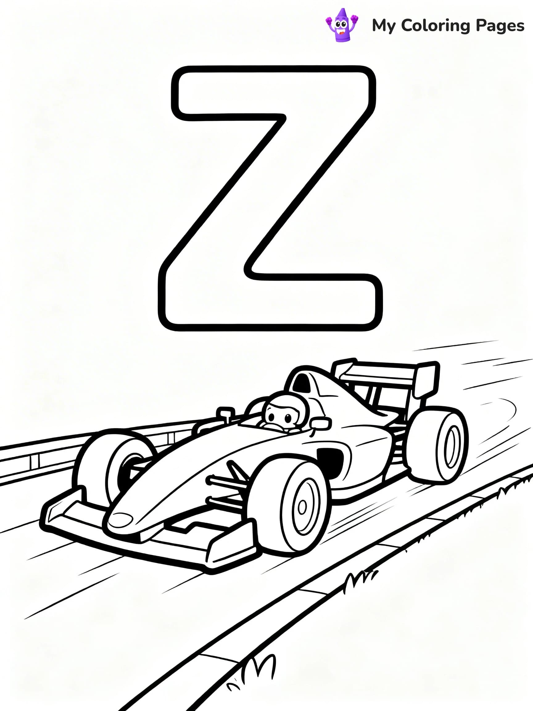 Letter Z Coloring Pages - 11