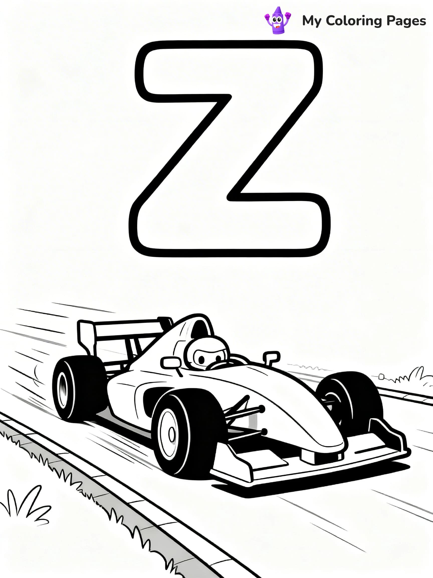 Letter Z Coloring Pages - 10