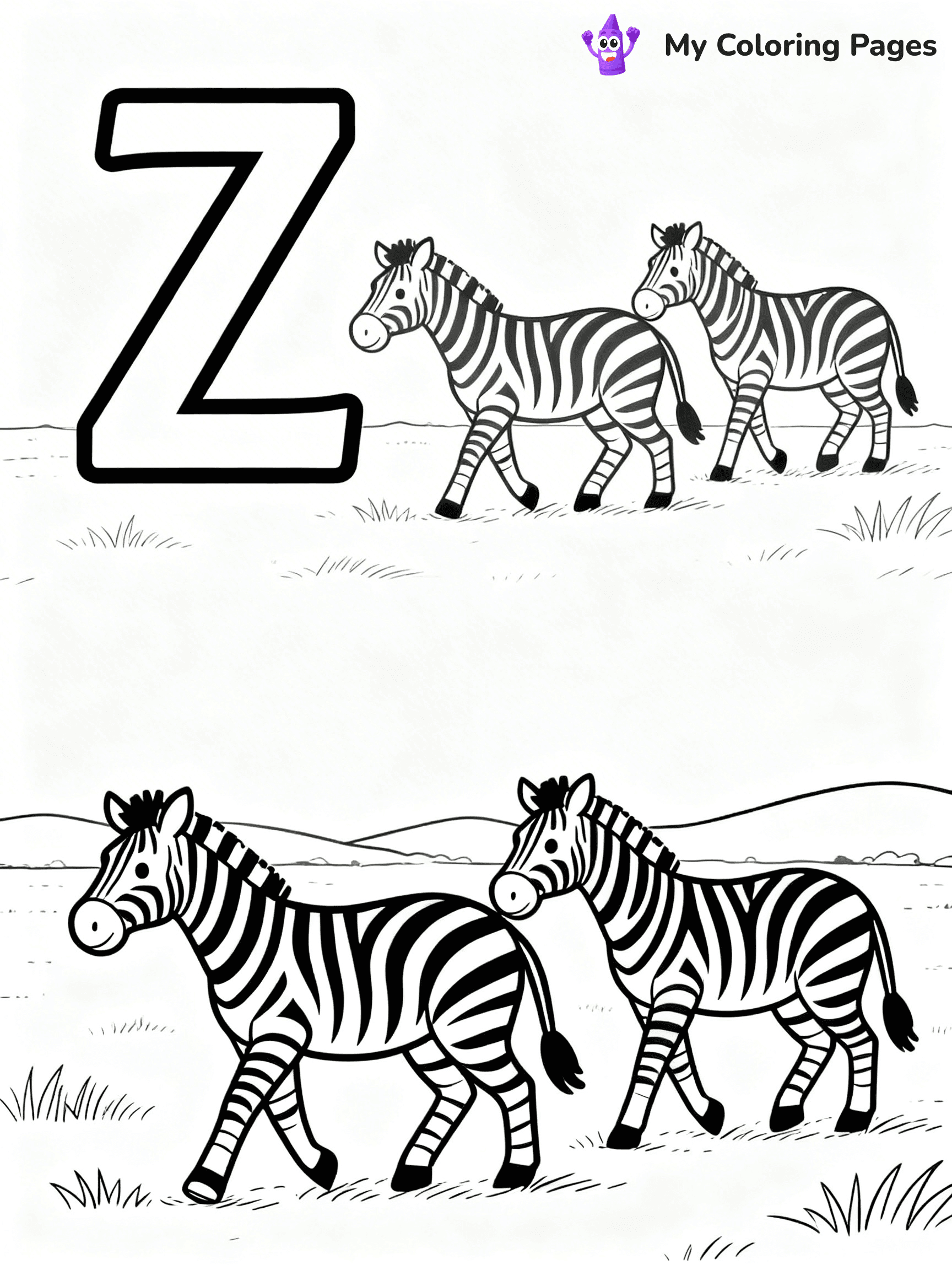 Letter Z Coloring Pages - 7