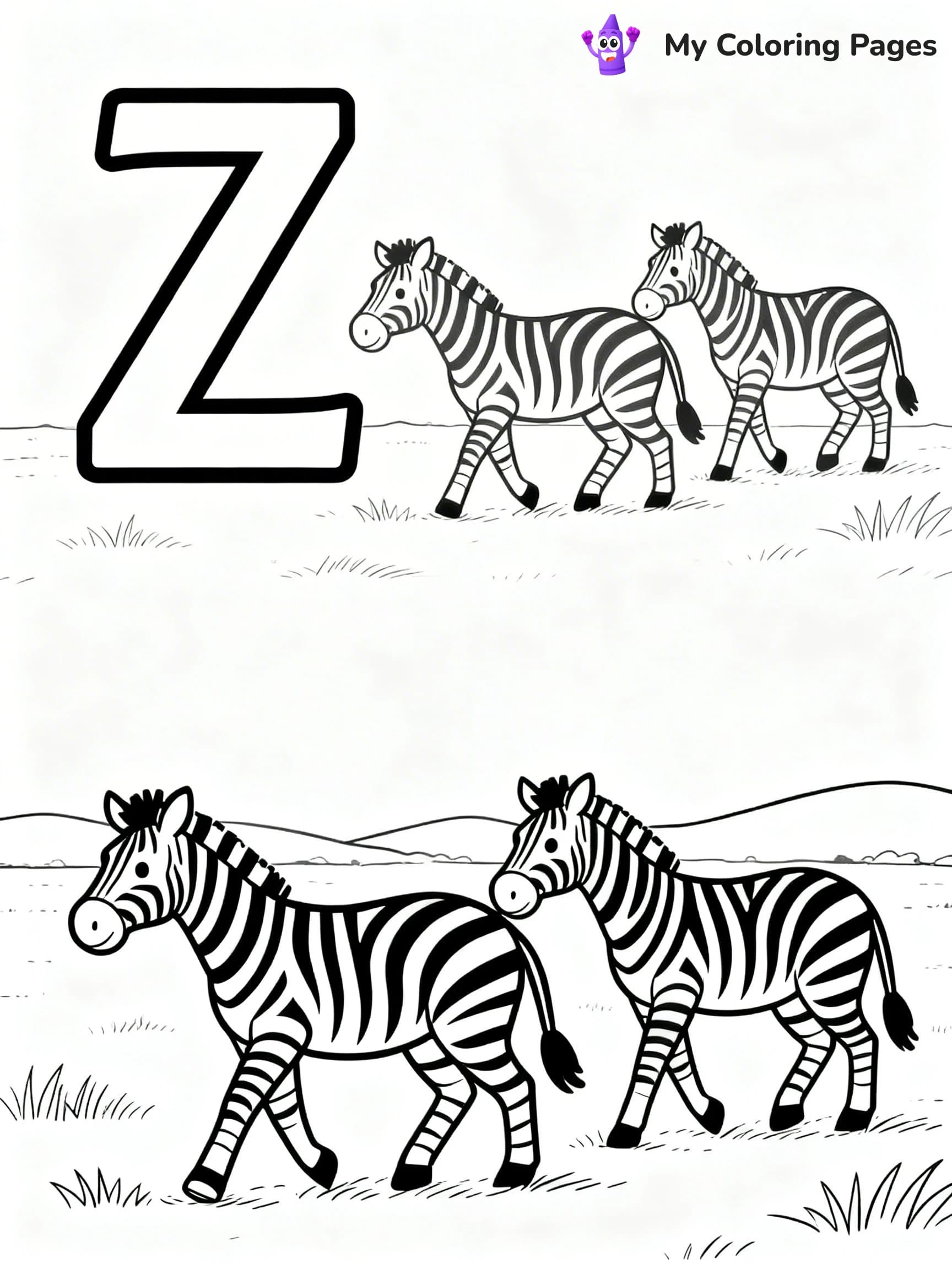 Letter Z Coloring Pages - 7