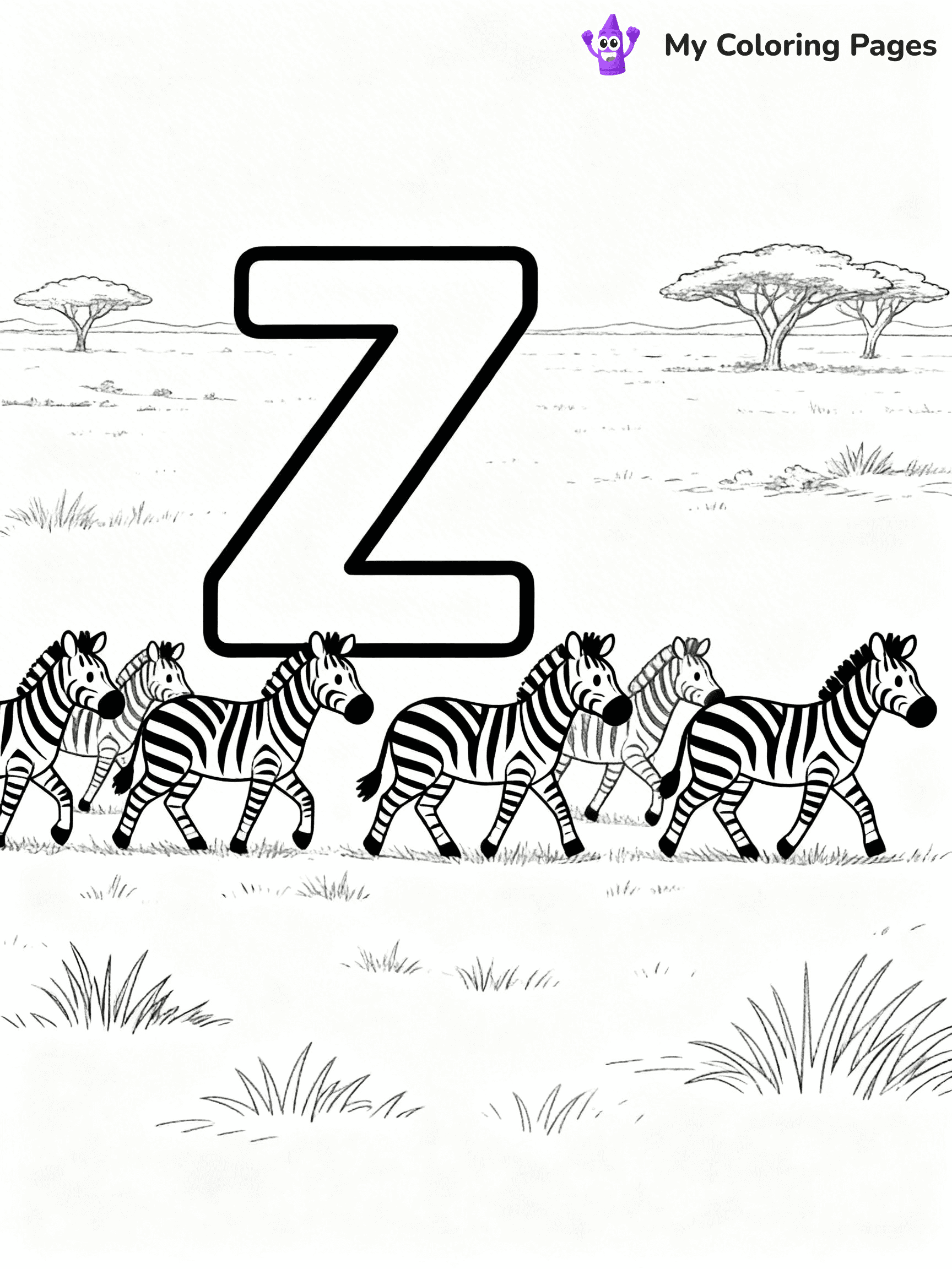 Letter Z Coloring Pages - 6