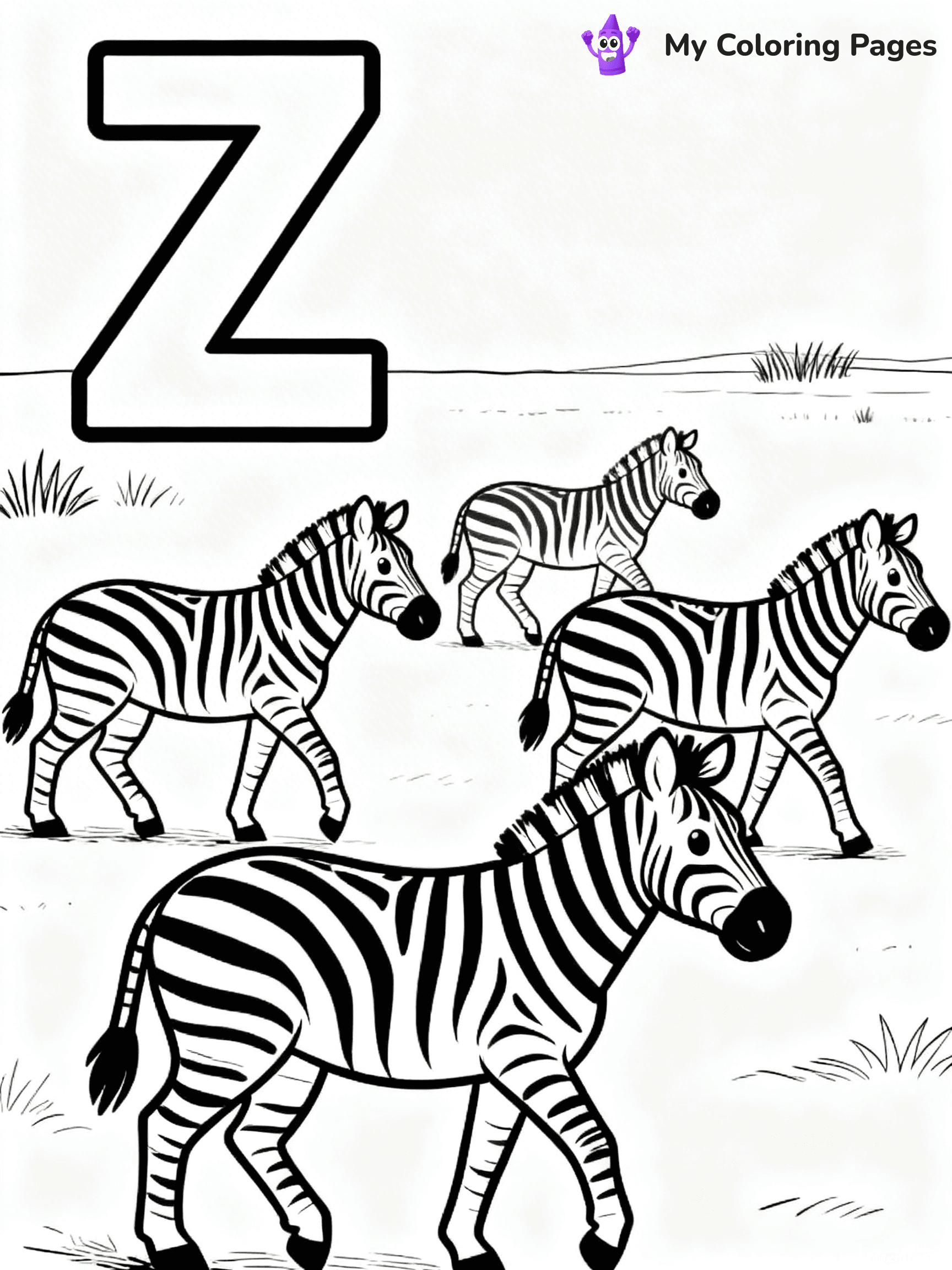 Letter Z Coloring Pages - 5