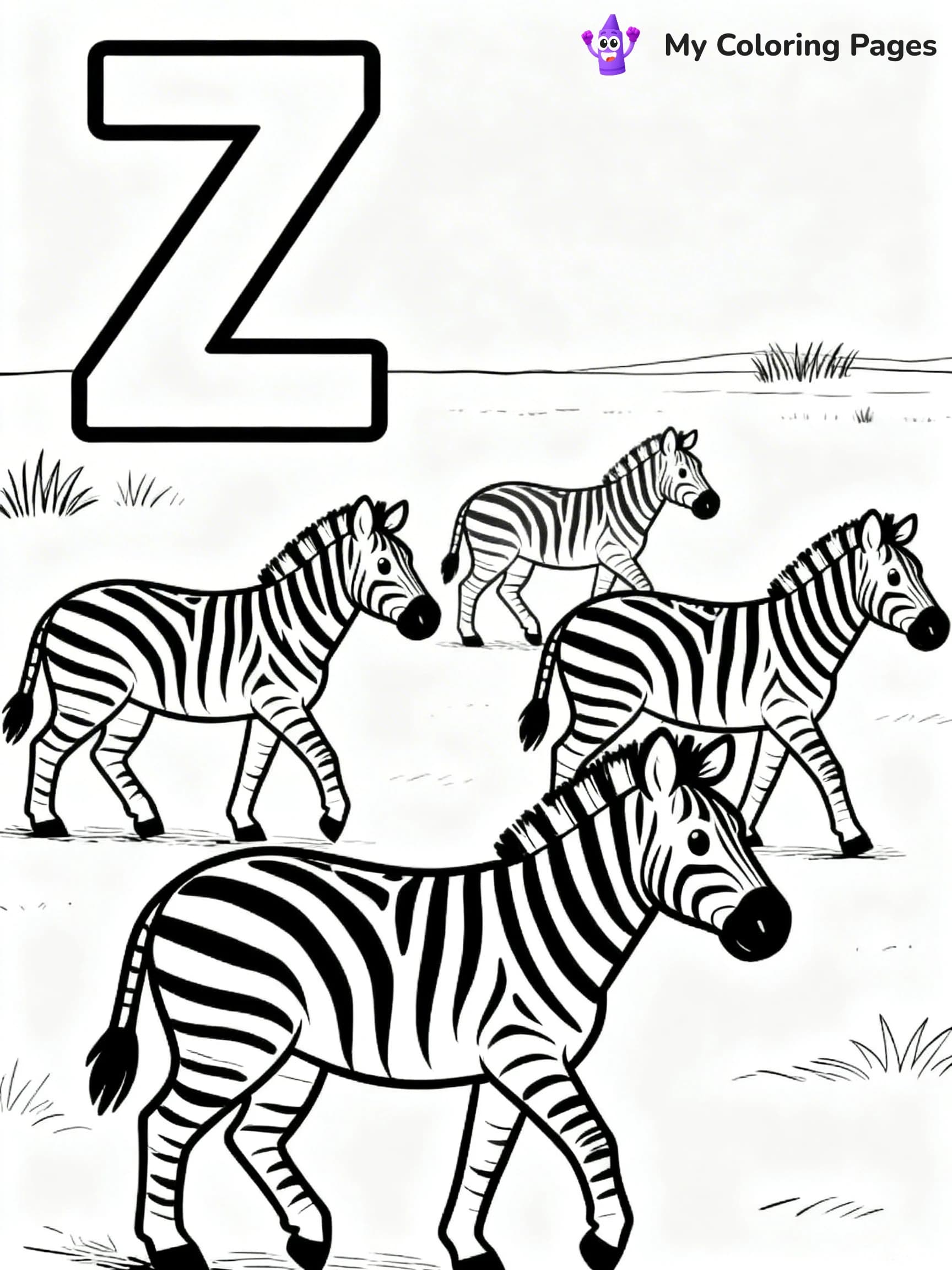 Letter Z Coloring Pages - 5