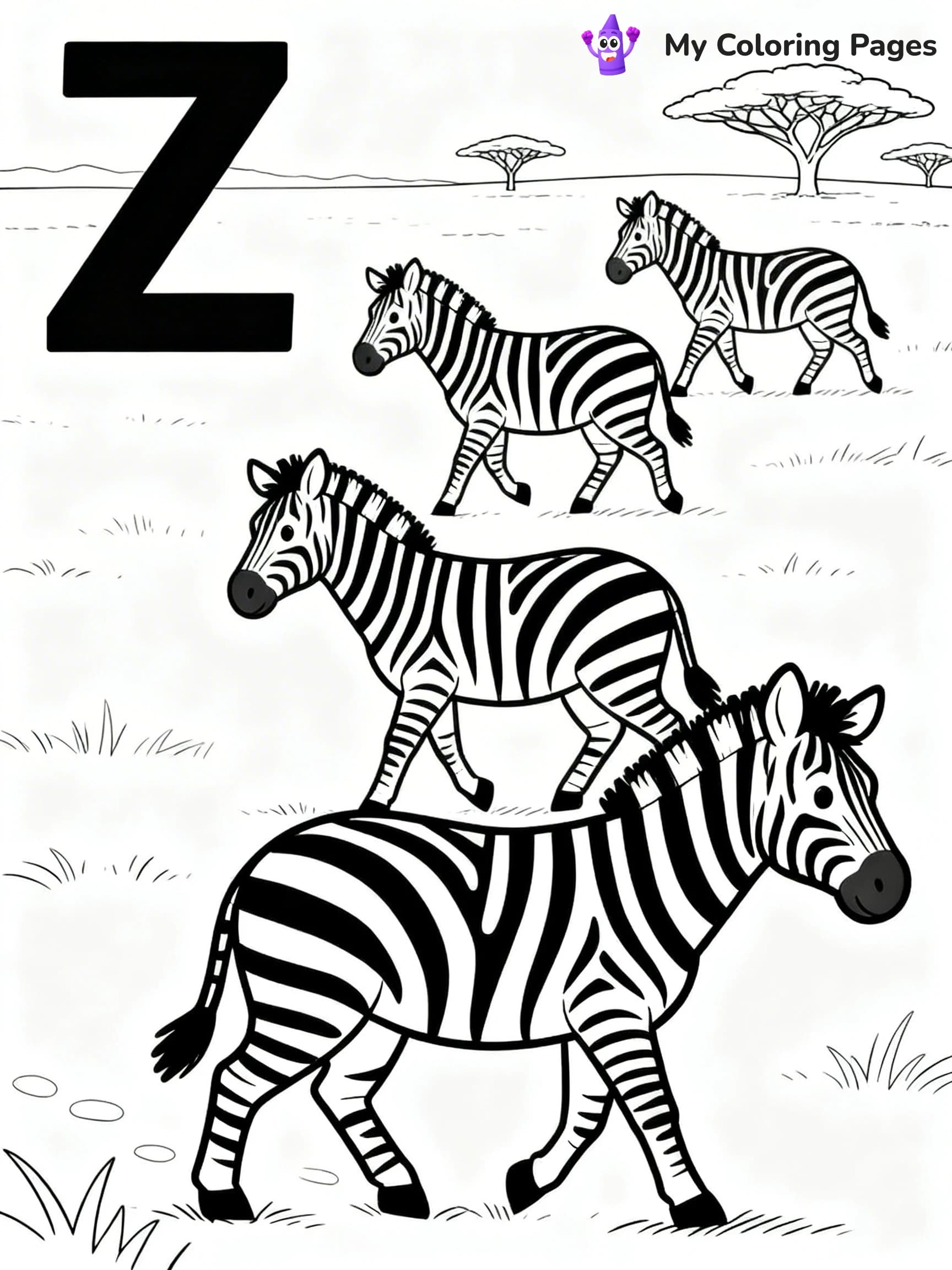 Letter Z Coloring Pages - 4