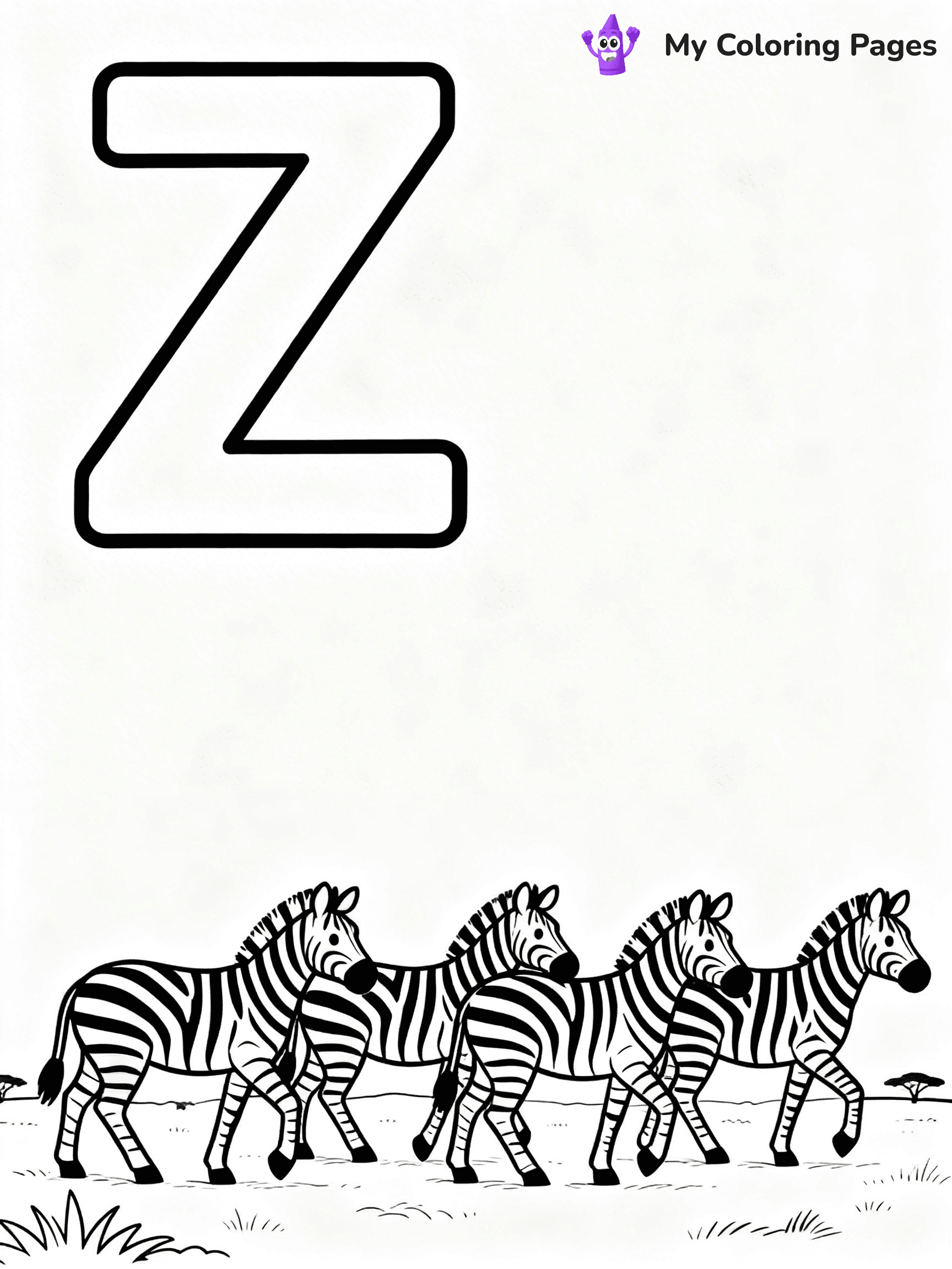 Letter Z Coloring Pages - 3