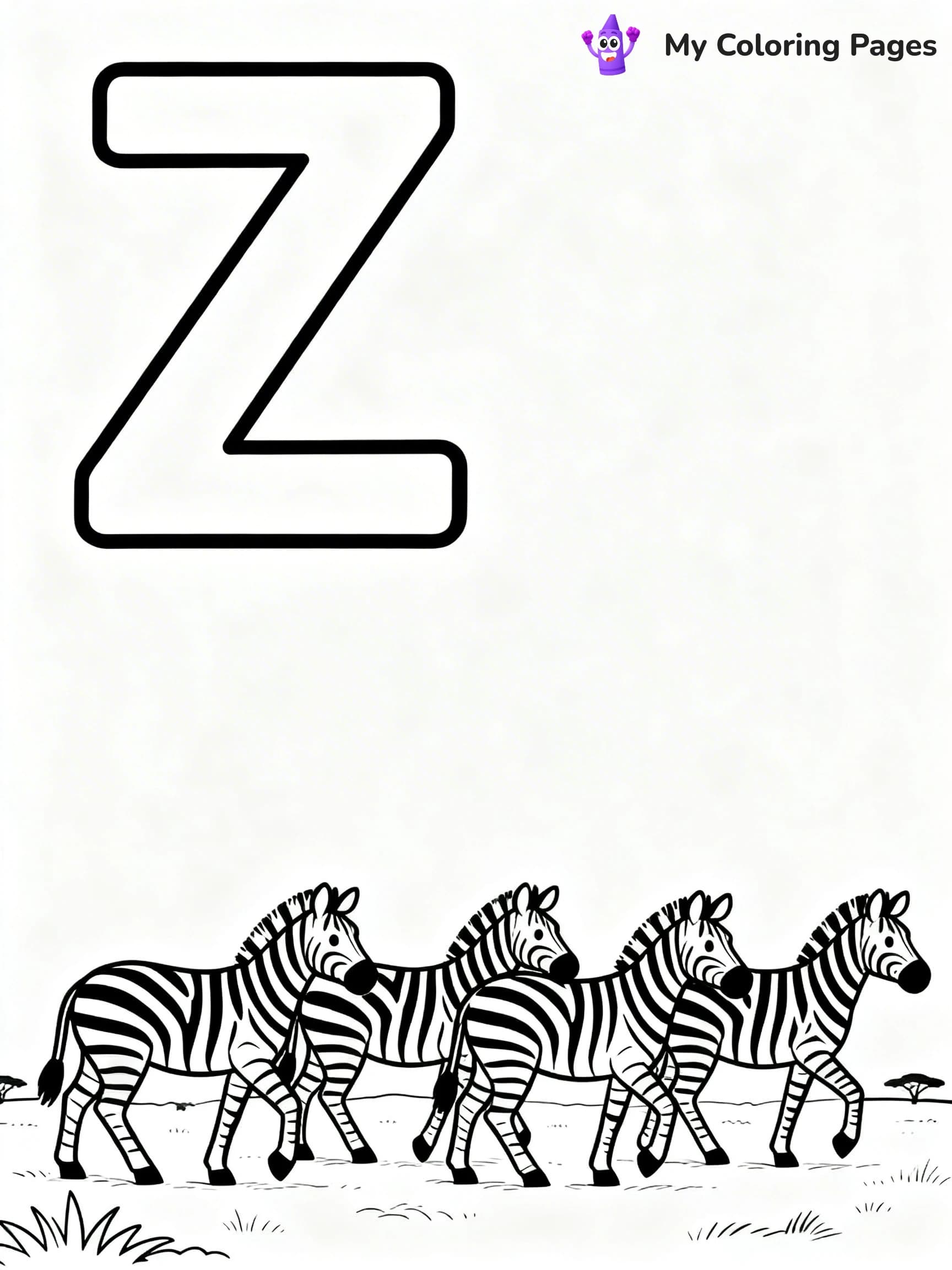 Letter Z Coloring Pages - 3