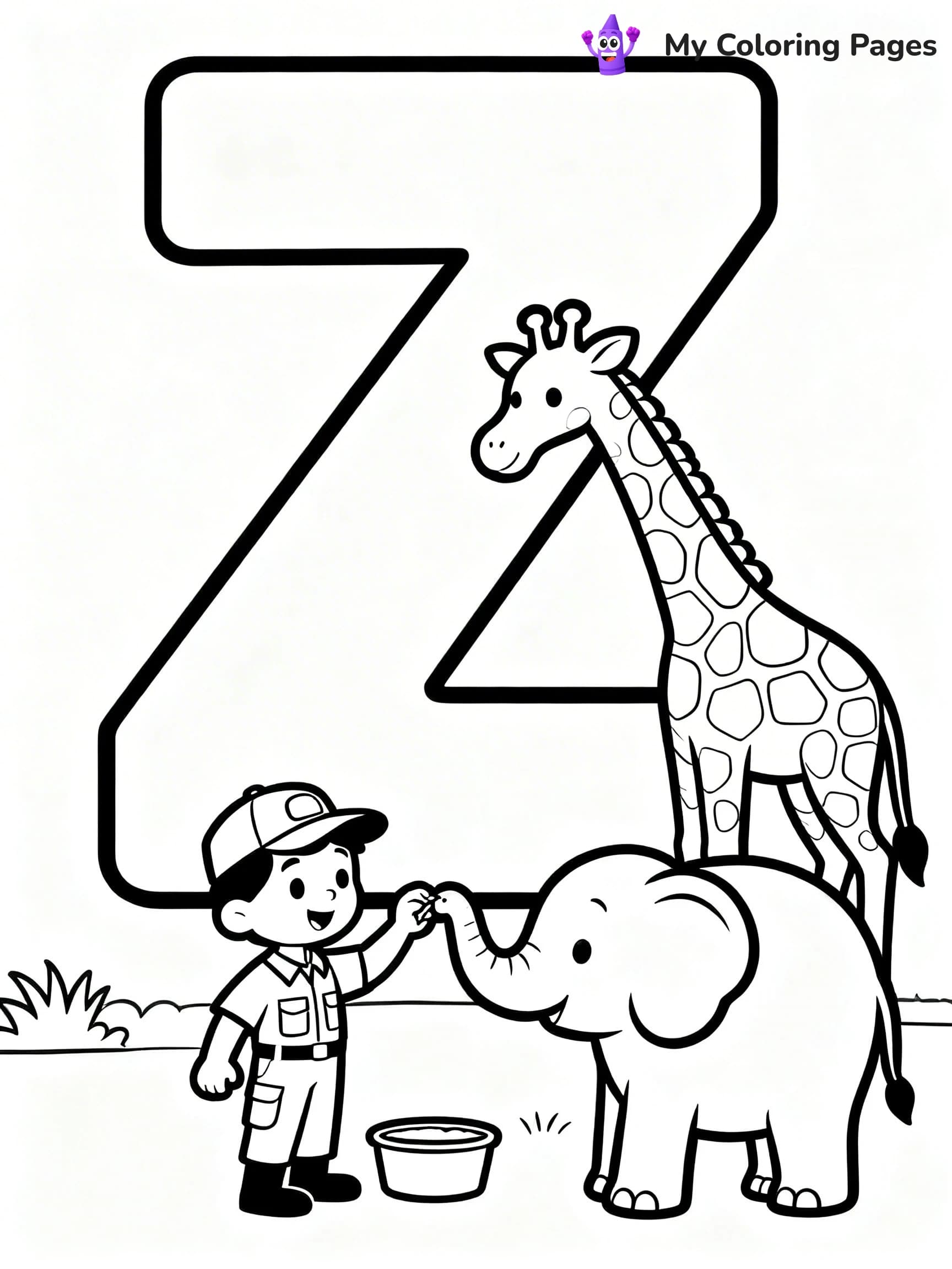 Letter Z Coloring Pages - 2