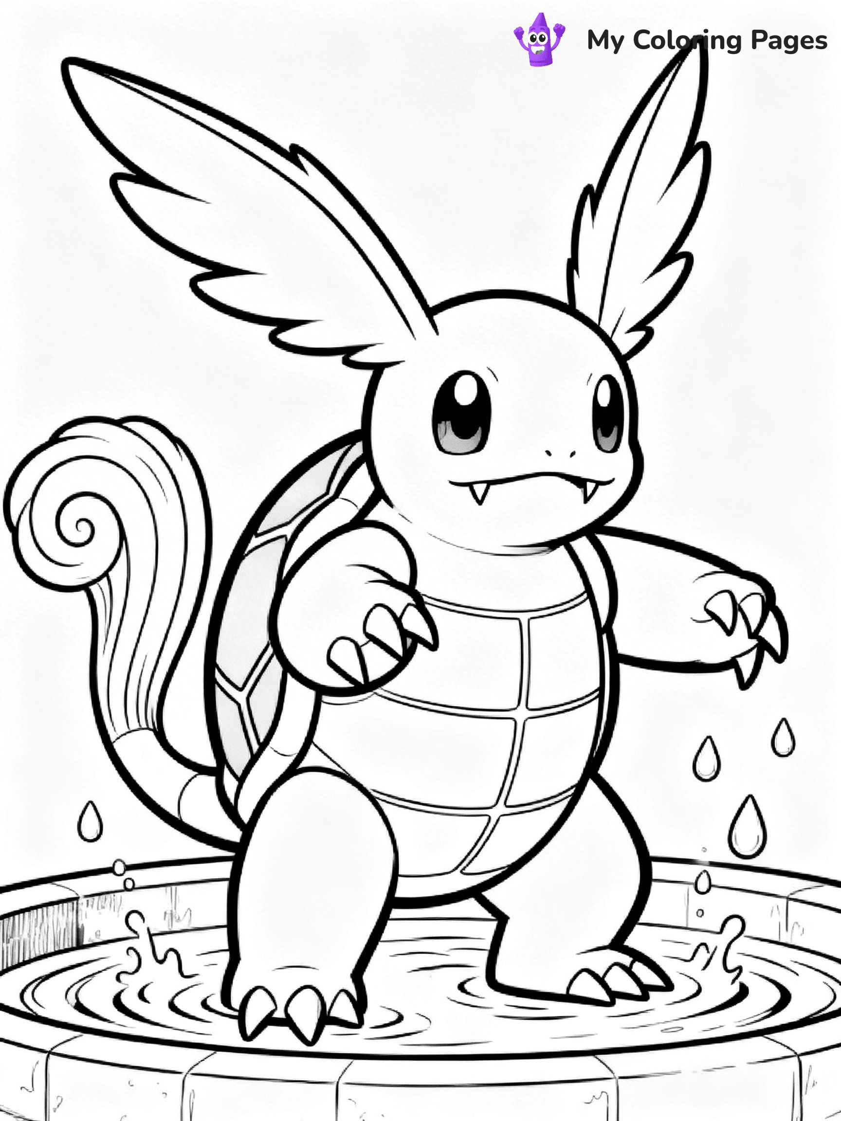 Wartortle Coloring Pages - 12