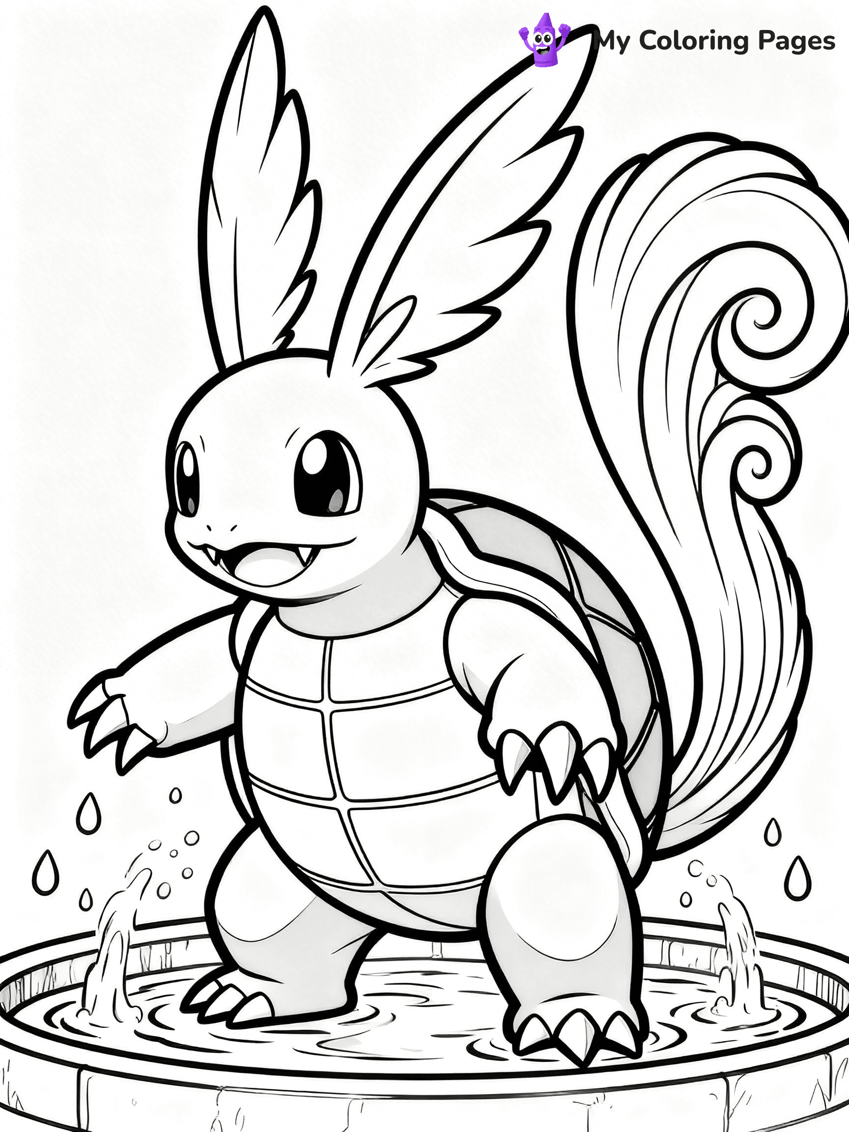 Wartortle Coloring Pages - 9