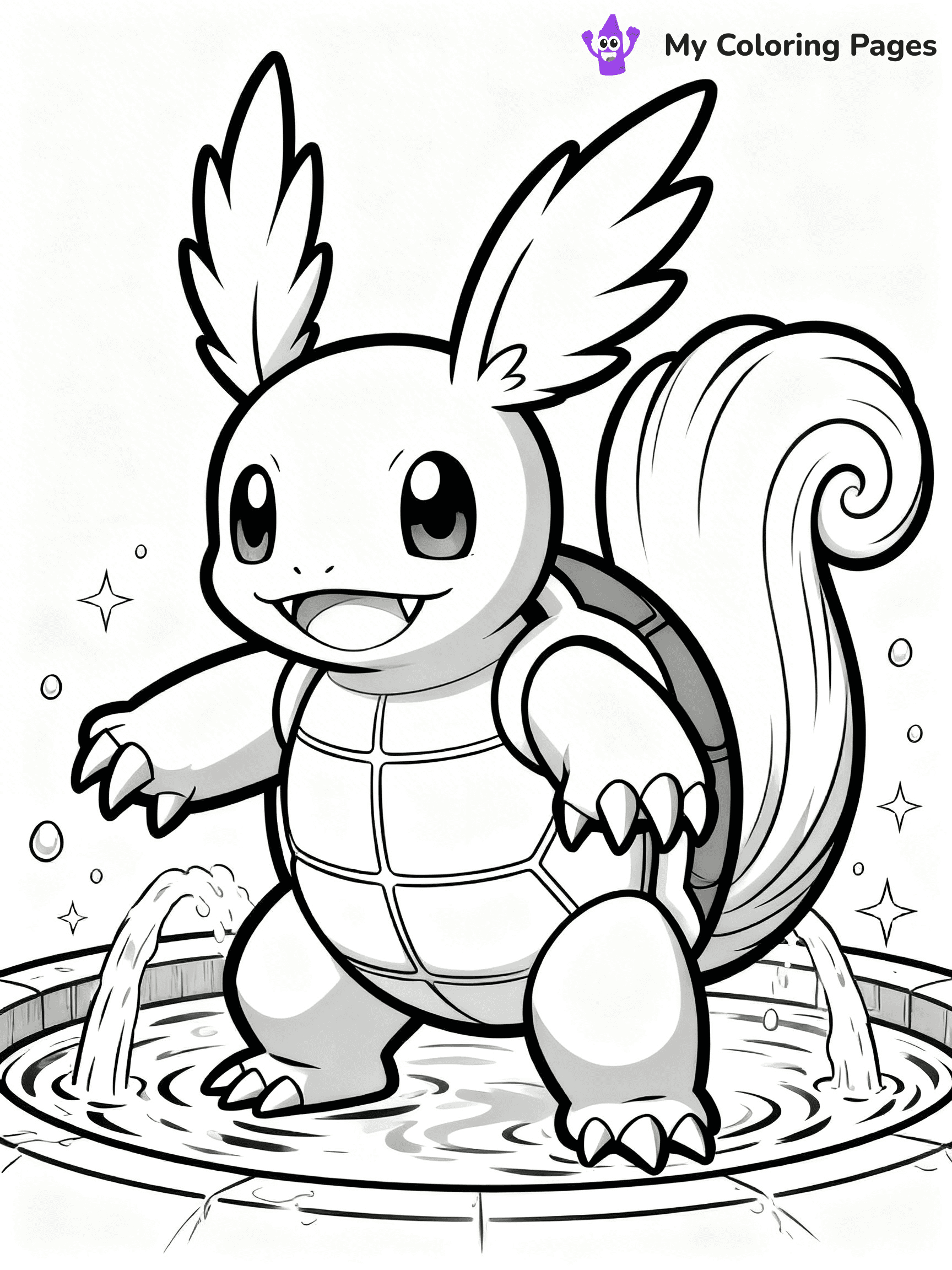 Wartortle Coloring Pages - 7