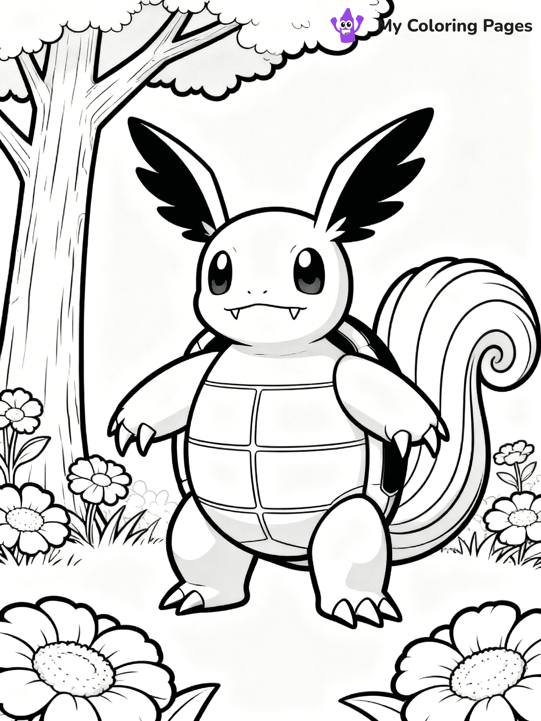 Wartortle Coloring Pages - 4