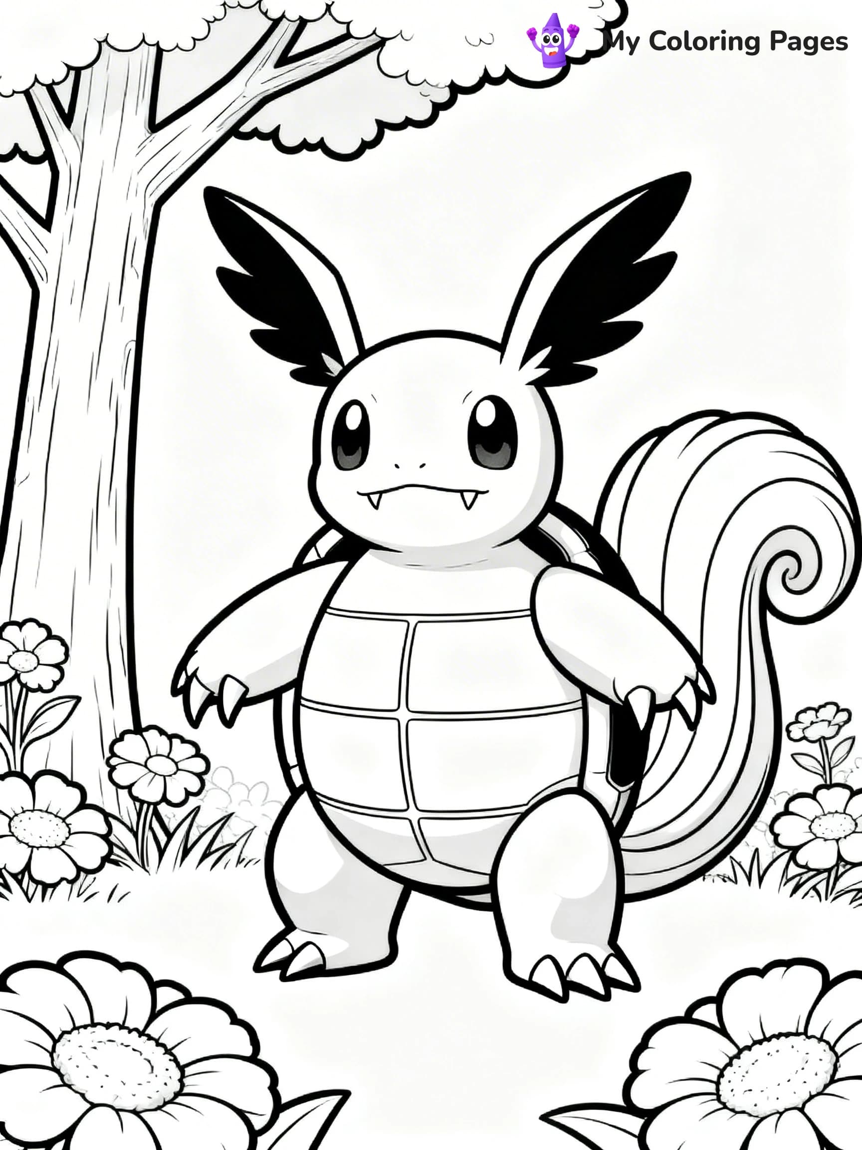 Wartortle Coloring Pages - 4