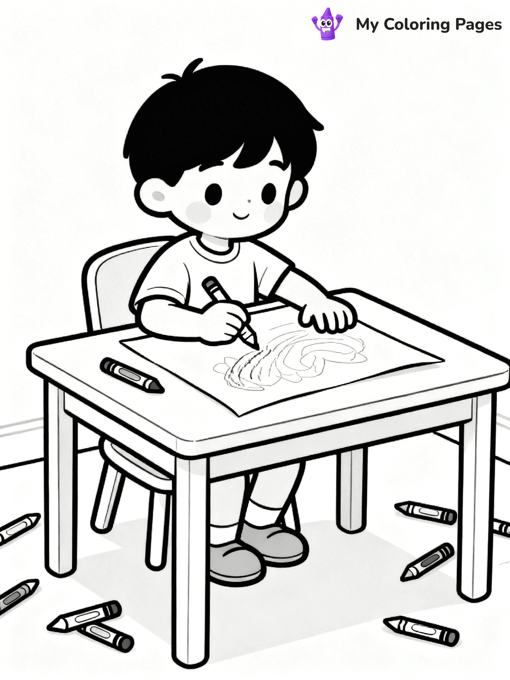 Crayon Coloring Pages - 18