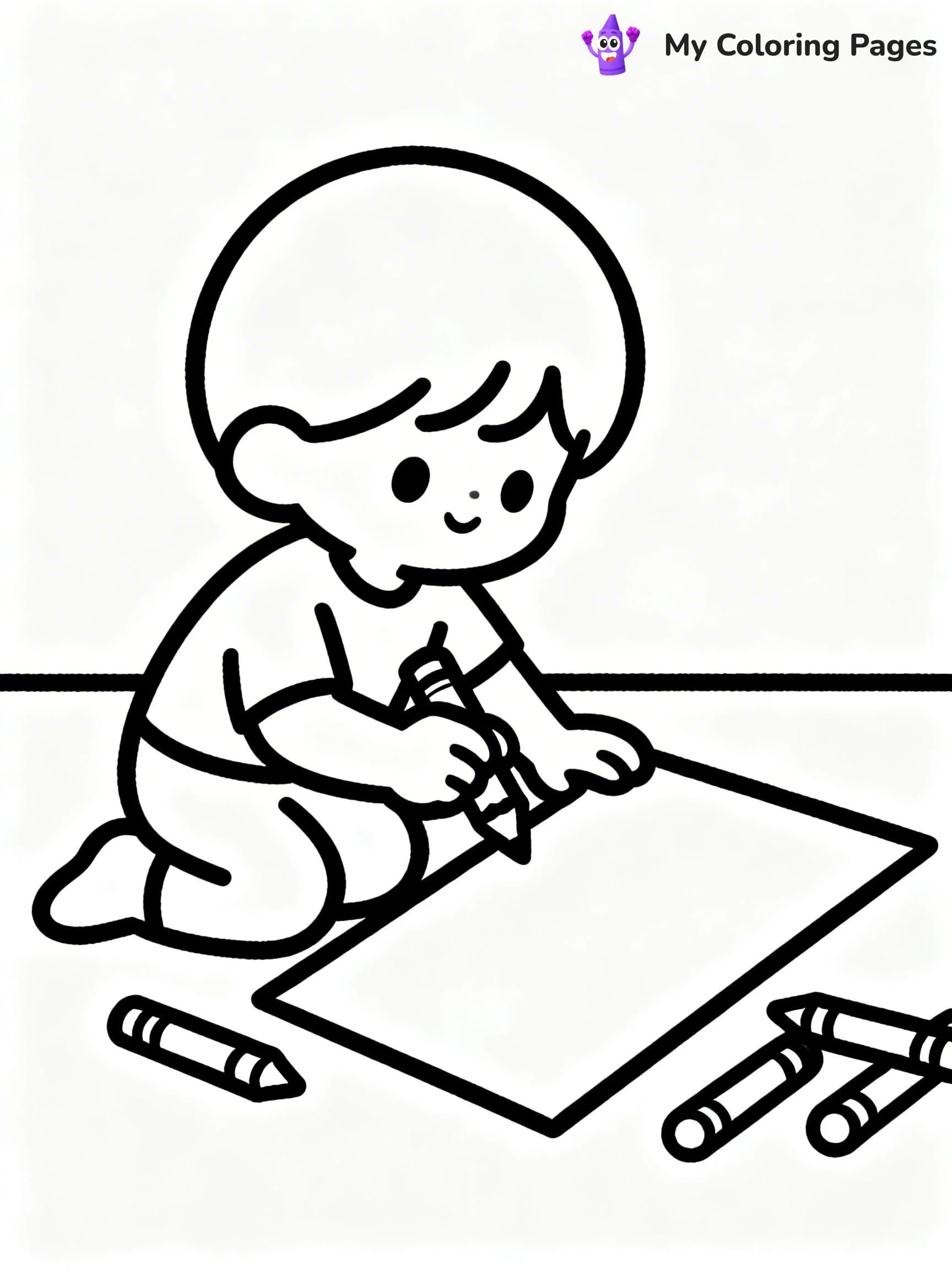Crayon Coloring Pages - 17