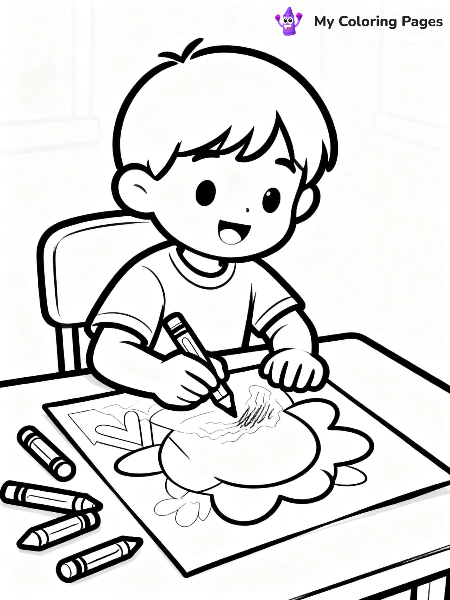 Crayon Coloring Pages - 16