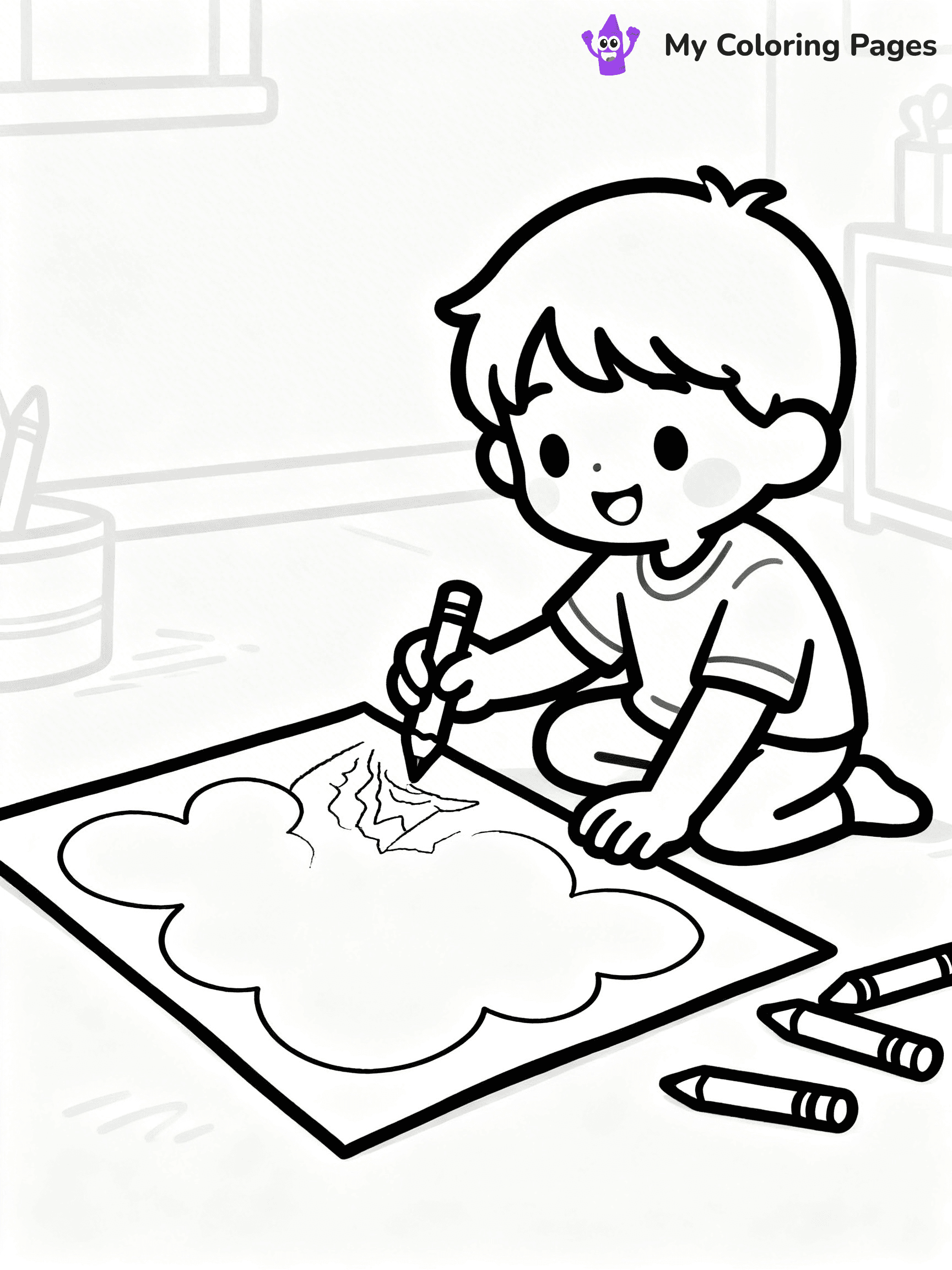 Crayon Coloring Pages - 15