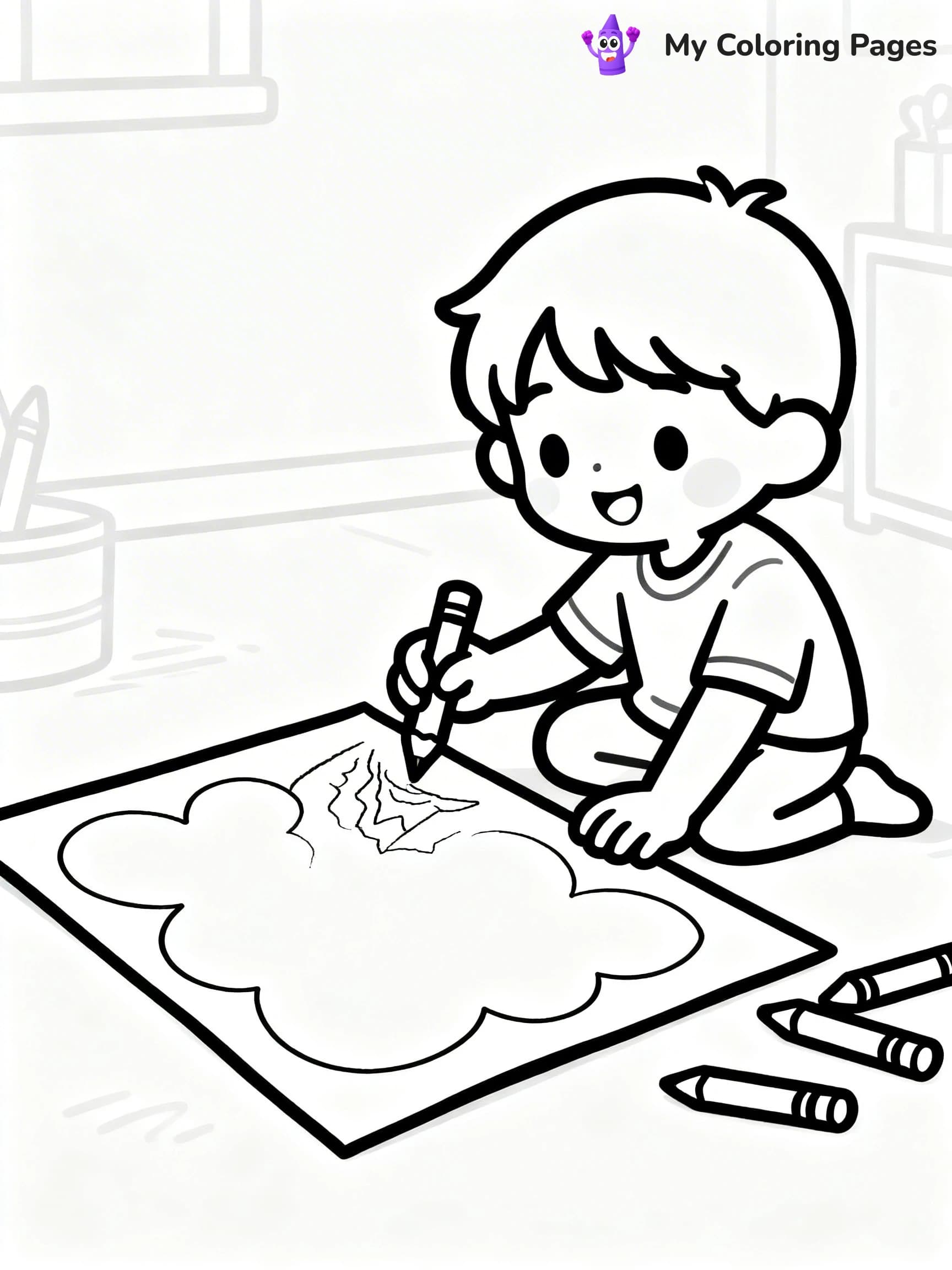 Crayon Coloring Pages - 15