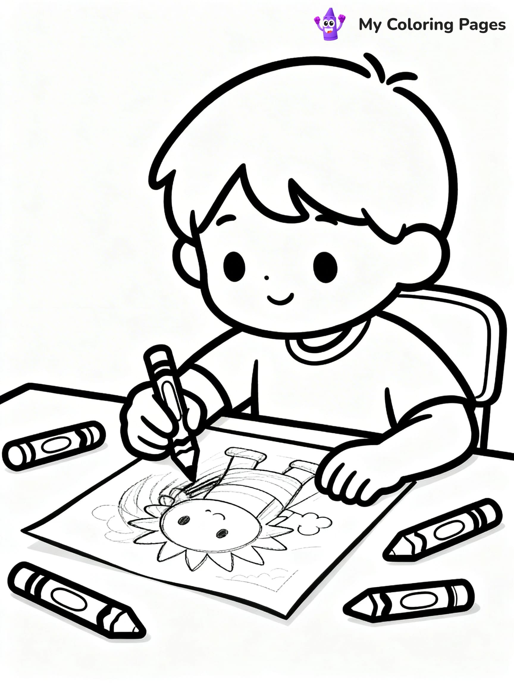 Crayon Coloring Pages - 14