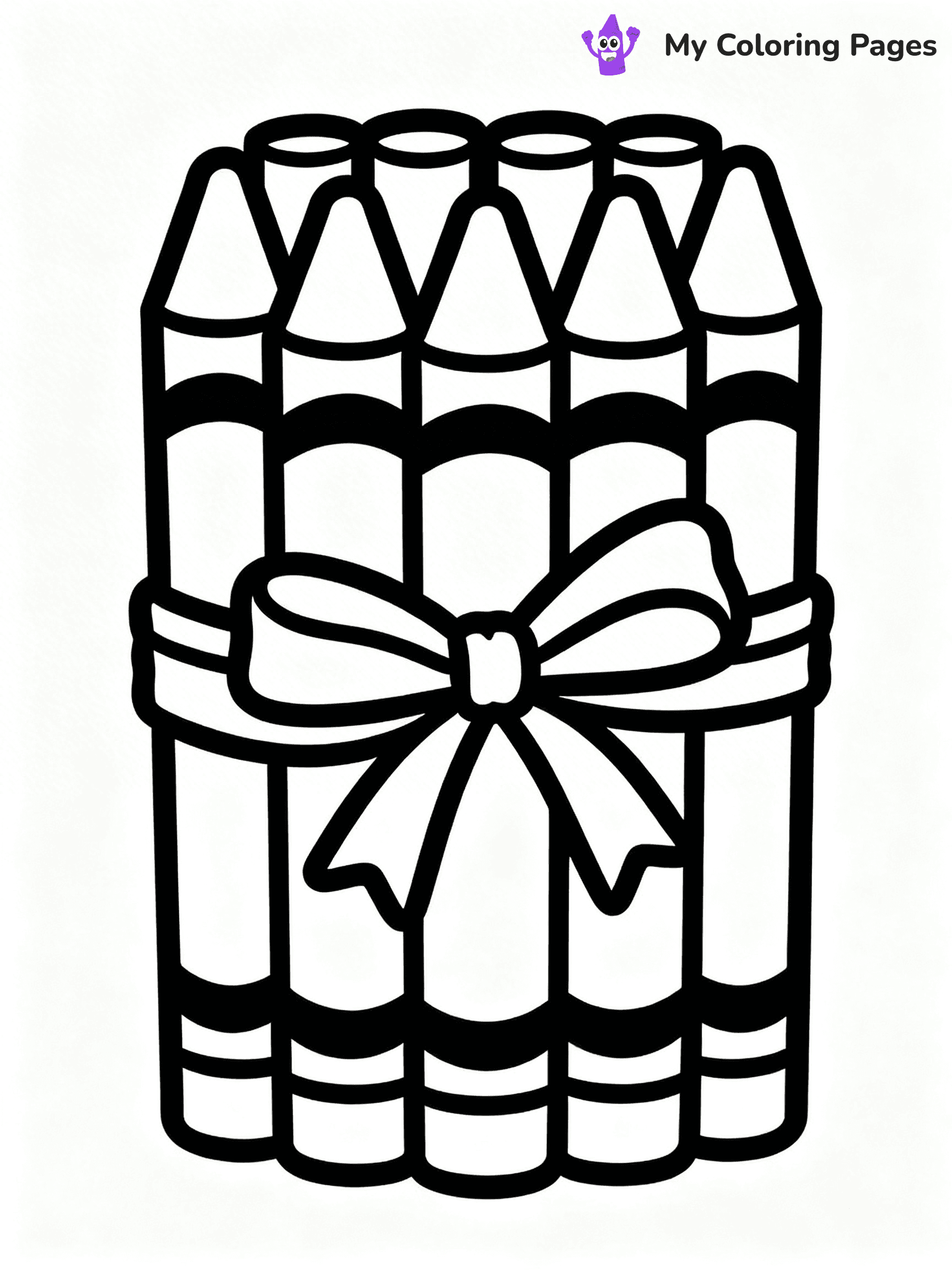 Crayon Coloring Pages - 6