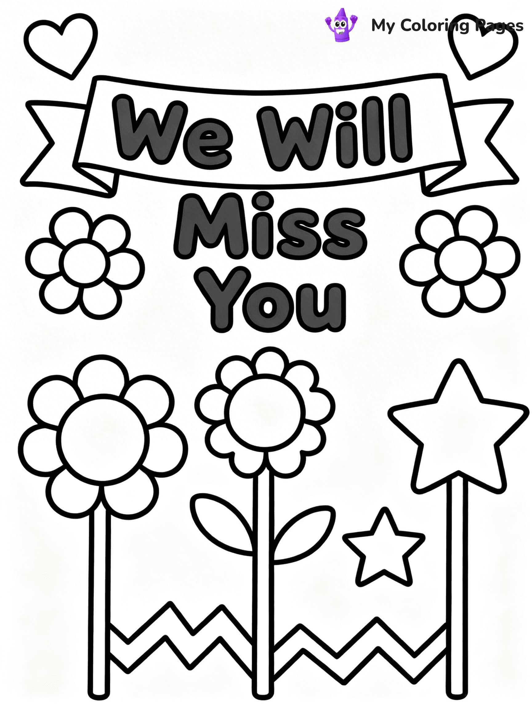 We Will Miss You Coloring Pages - 11
