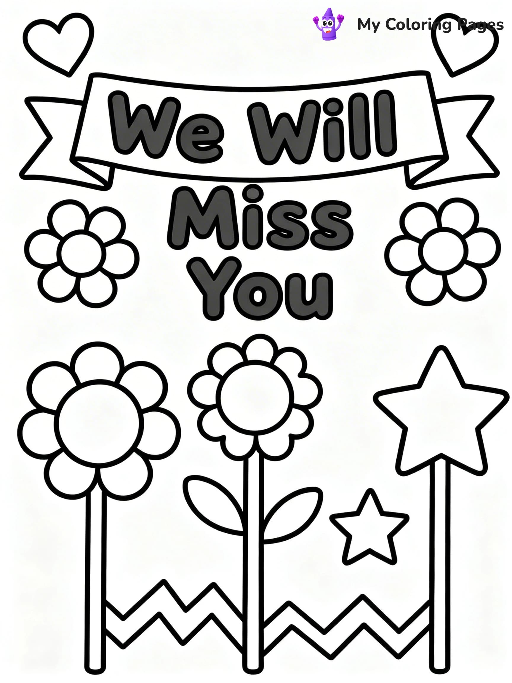 We Will Miss You Coloring Pages - 11
