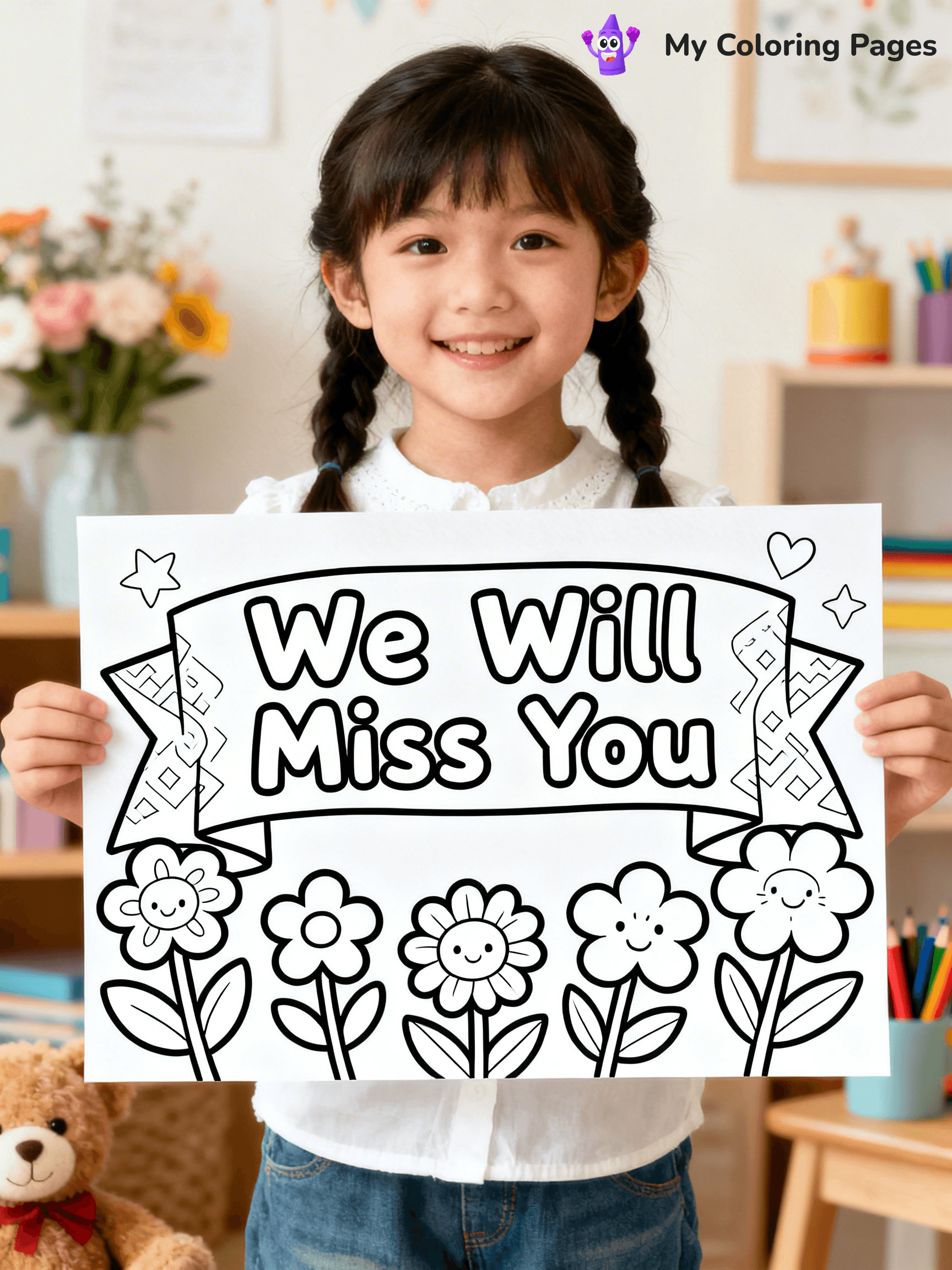 We Will Miss You Coloring Pages - 7