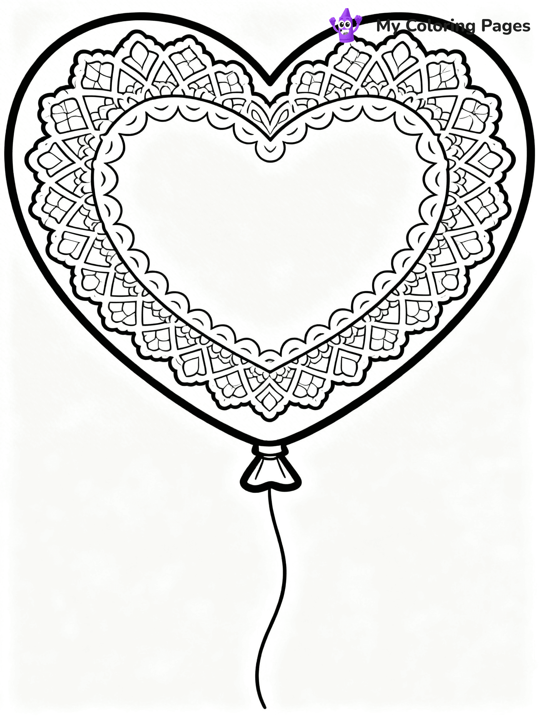 Single Balloon Coloring Pages - 32